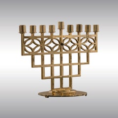 Koloman Moser Chanukiah, 1904 Jugendstil, Wiener Werkstaette Style, Re-edtion