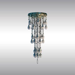 Koloman Moser for Otto Wagner "Steinhof Church" Chandelier 36 Flames Re Edition