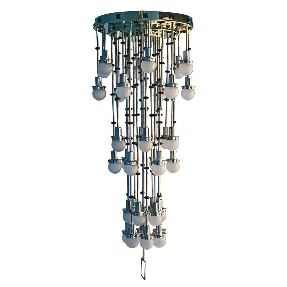 Koloman Moser for Otto Wagner "Steinhof Church" Chandelier 36 Flames Re Edition For Sale