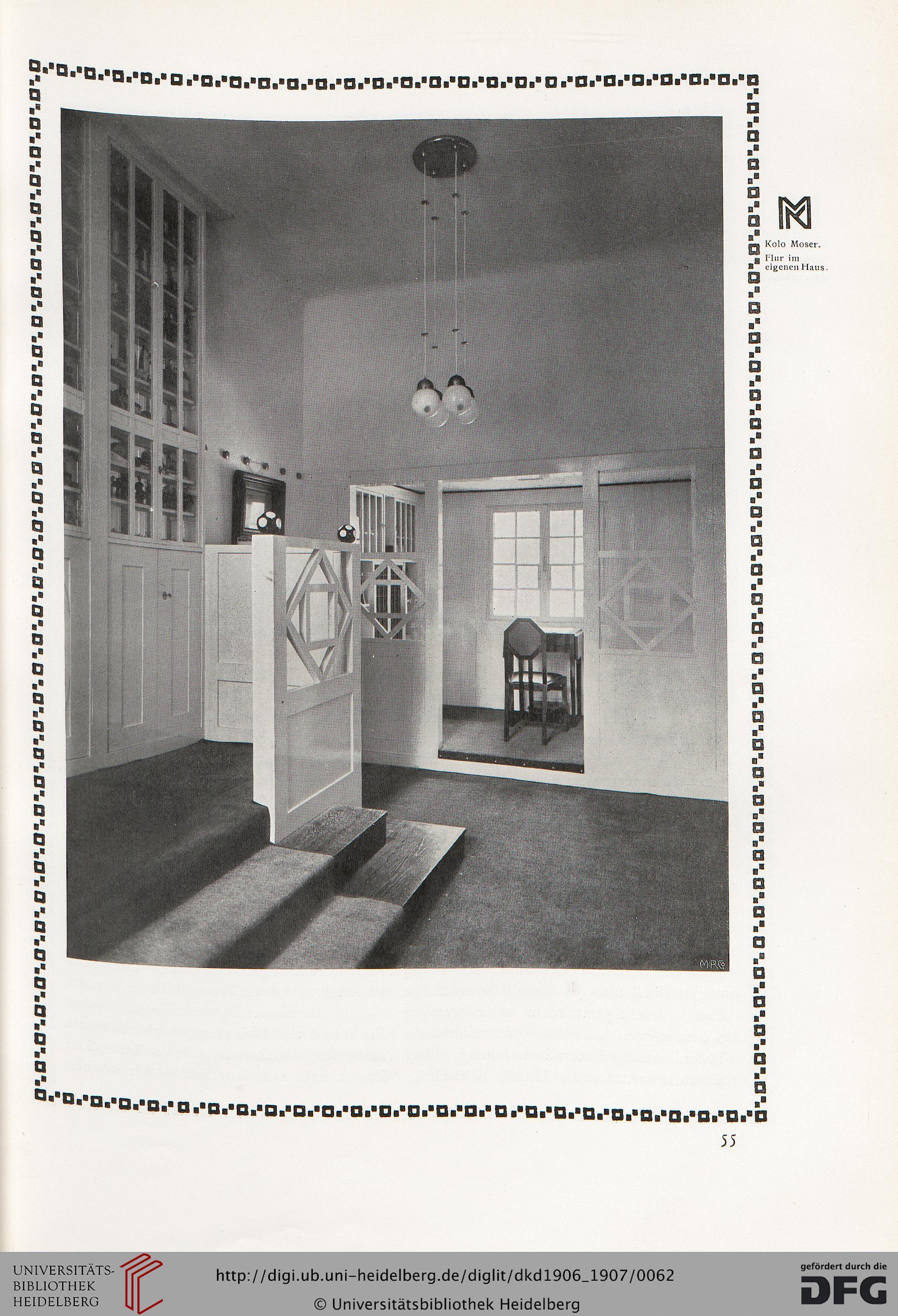 Jugendstil Koloman Moser, Josef Hoffmann & Wiener Werkstätte Ceiling Lamp, Re-Edition  For Sale