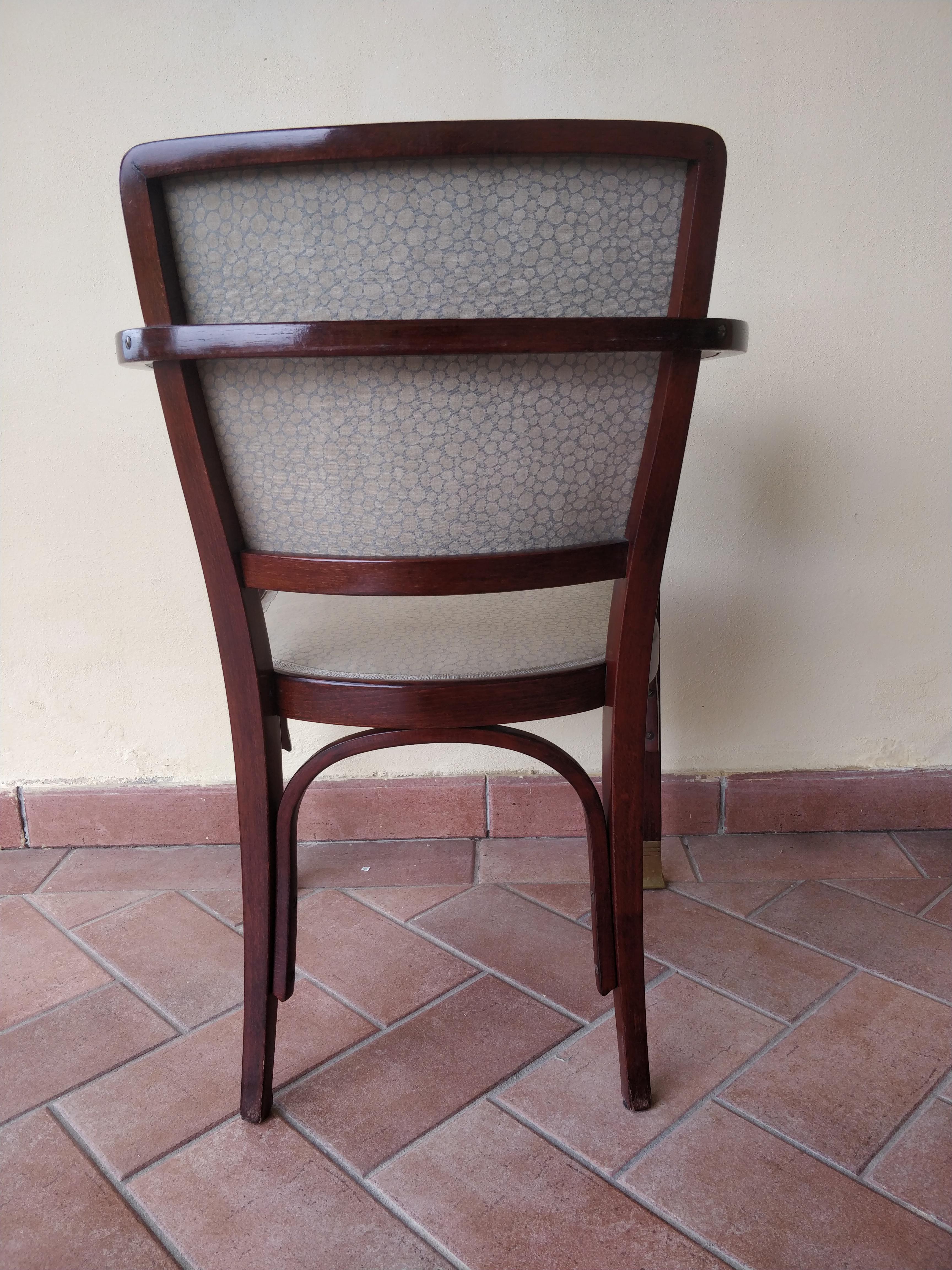 Koloman Moser pair of armchairs mod. 719 with expertise  For Sale 3