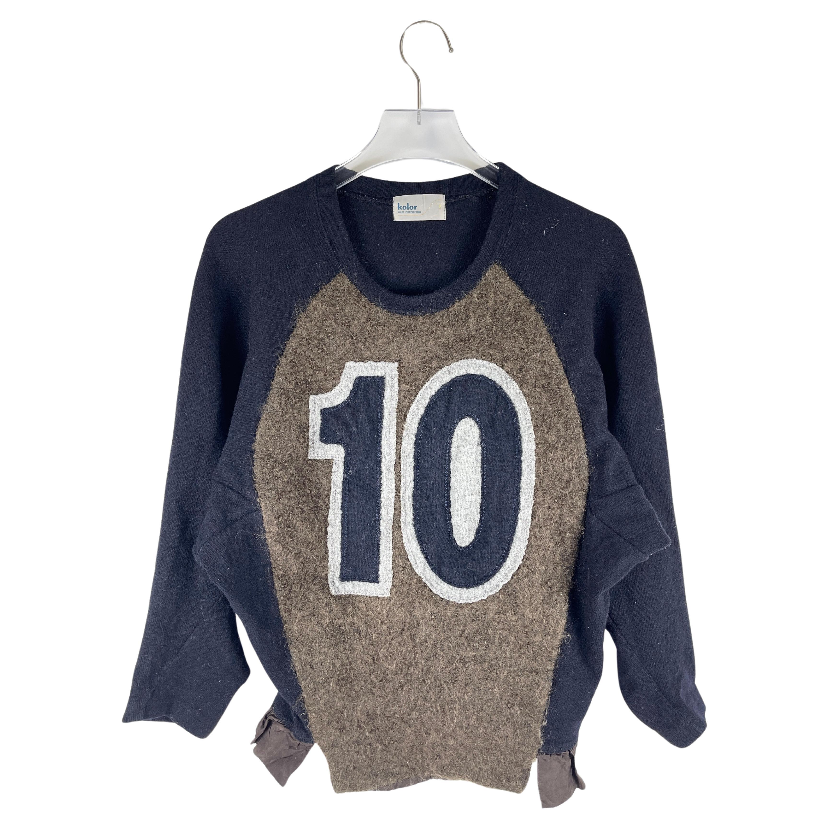 Kolor "10" Fuzzy Raglan Sweater  For Sale
