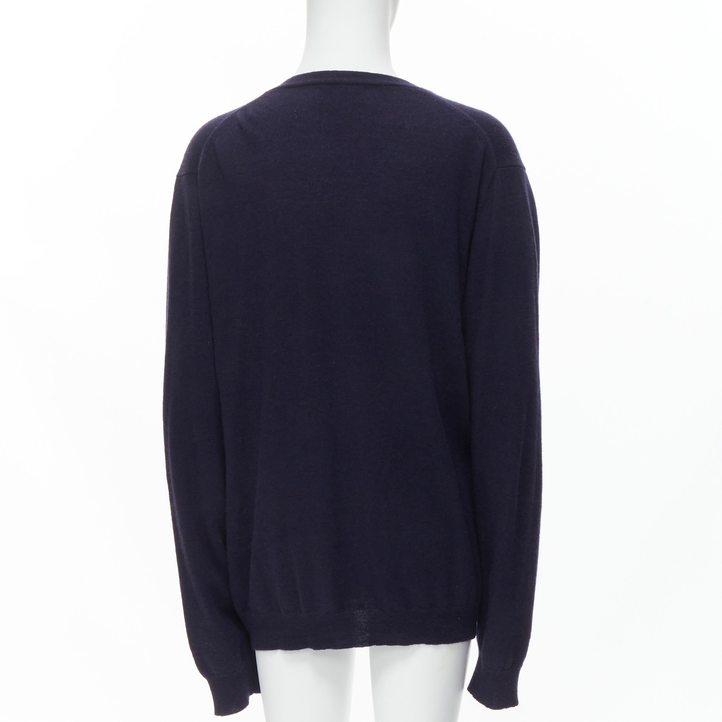 Black KOLOR Japan navy blue  wool knit mixed technical pockets cardigan JP5 XXL For Sale