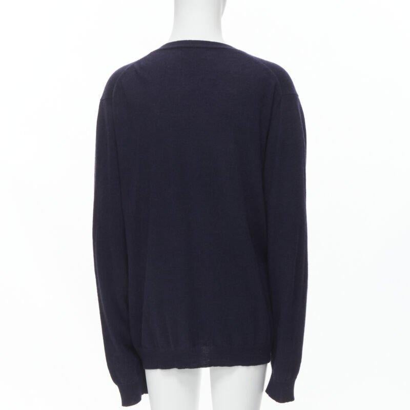 KOLOR - Japon - Bleu marine  Cardigan JP5 XXL à poches techniques en maille de laine mélangée Pour hommes en vente
