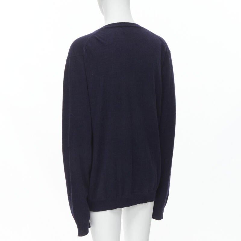 KOLOR - Japon - Bleu marine  Cardigan JP5 XXL à poches techniques en maille de laine mélangée en vente 1