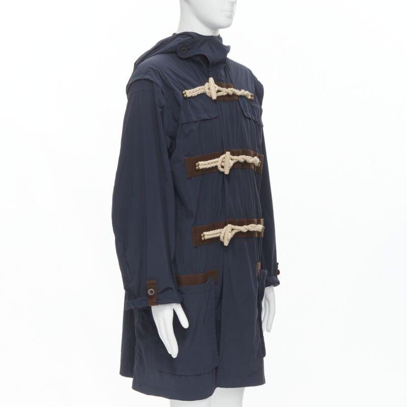 KOLOR azul marino cuerda madera botón toggle anorak parka chaqueta JP2 M
Referencia: CAWG/A00214
Marca: Kolor
Material: Nylon
Color: Azul marino
Patrón: Sólido
Cierre: Toggle
Detalles adicionales: Botón basculante de cuerda y madera . Parka con