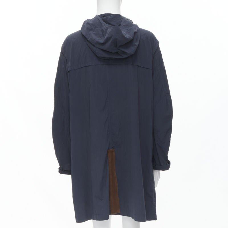 KOLOR azul marino cuerda madera botón toggle anorak parka chaqueta JP2 M en Excelente estado para la venta en Hong Kong, NT