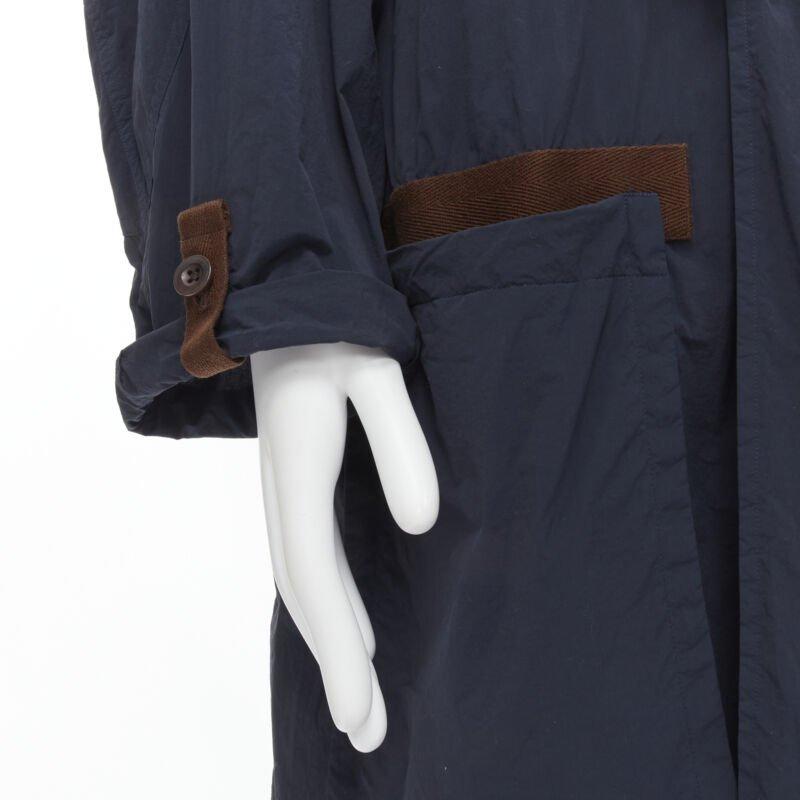 KOLOR azul marino cuerda madera botón toggle anorak parka chaqueta JP2 M en venta 1