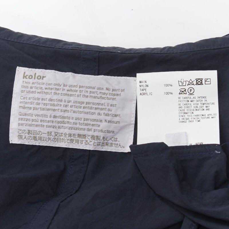 KOLOR azul marino cuerda madera botón toggle anorak parka chaqueta JP2 M en venta 3