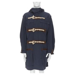 KOLOR navy blue rope wood toggle button anorak parka jacket JP2 M