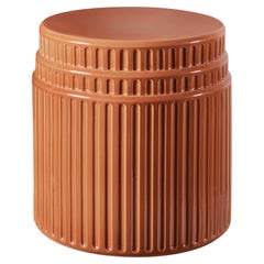 Kolos High Coffee Table in Terracotta Glazed Ceramic by Yonoh Studio