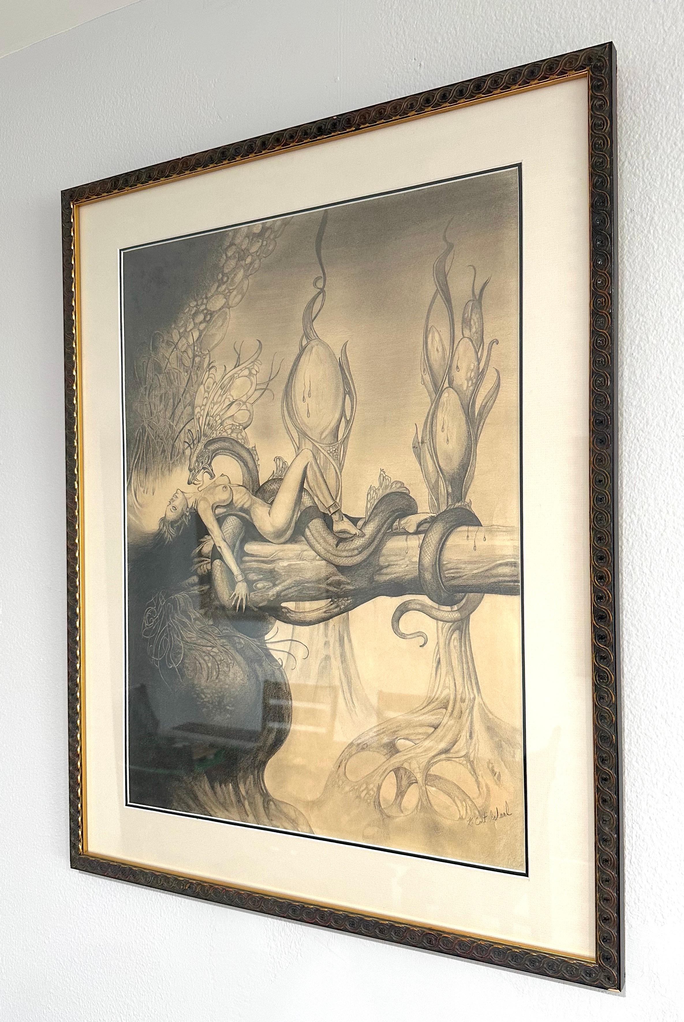 Artist: Colt K Sdall
Work: Original painting, handmade artwork, one of a kind 
Medium: Graphic on Paper, Drawing,
Year: 1900 ?
Style: Surrealism
Size: 29