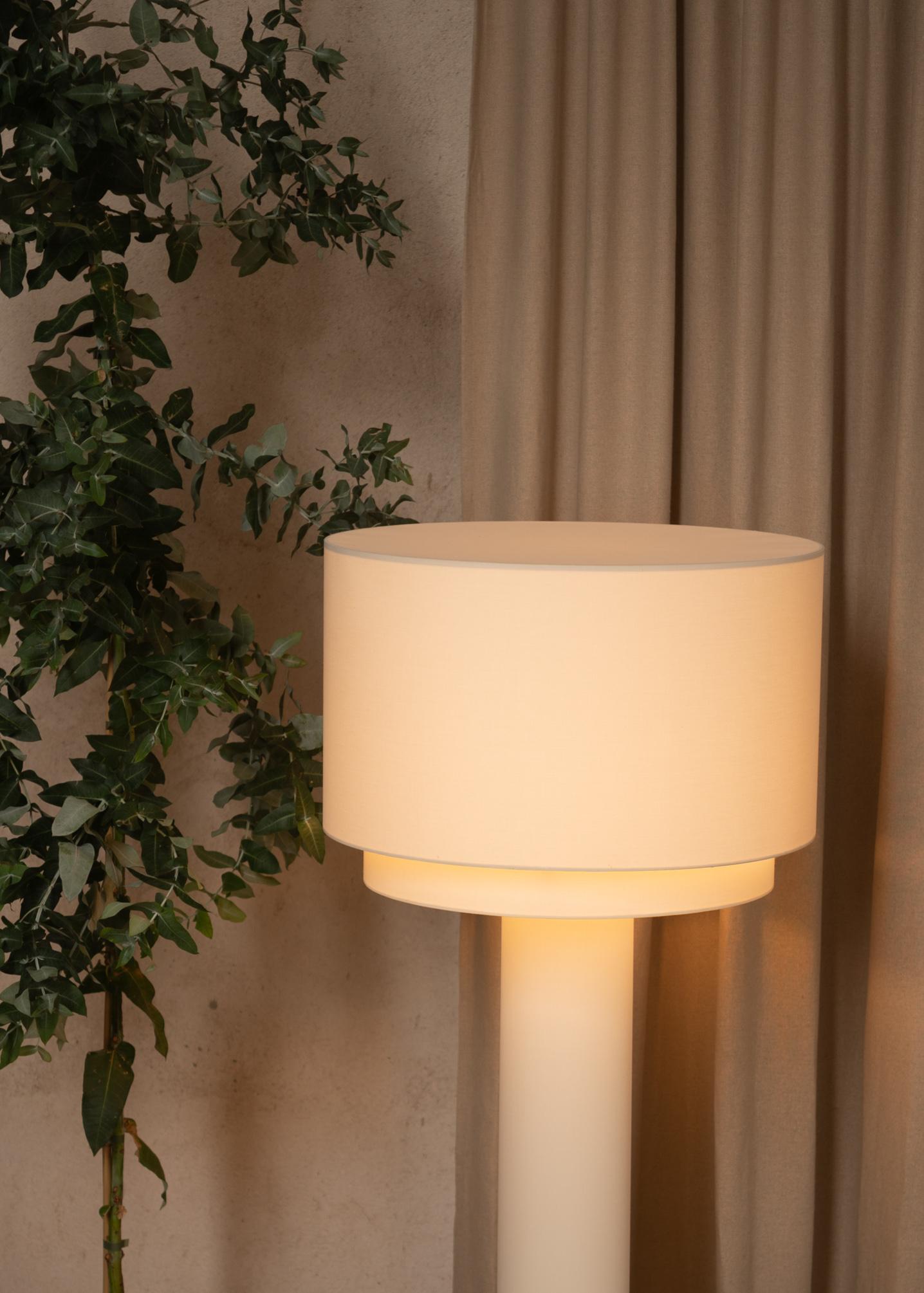 Post-Modern Kolumno White Alabaster Floor Lamp by Simone & Marcel For Sale