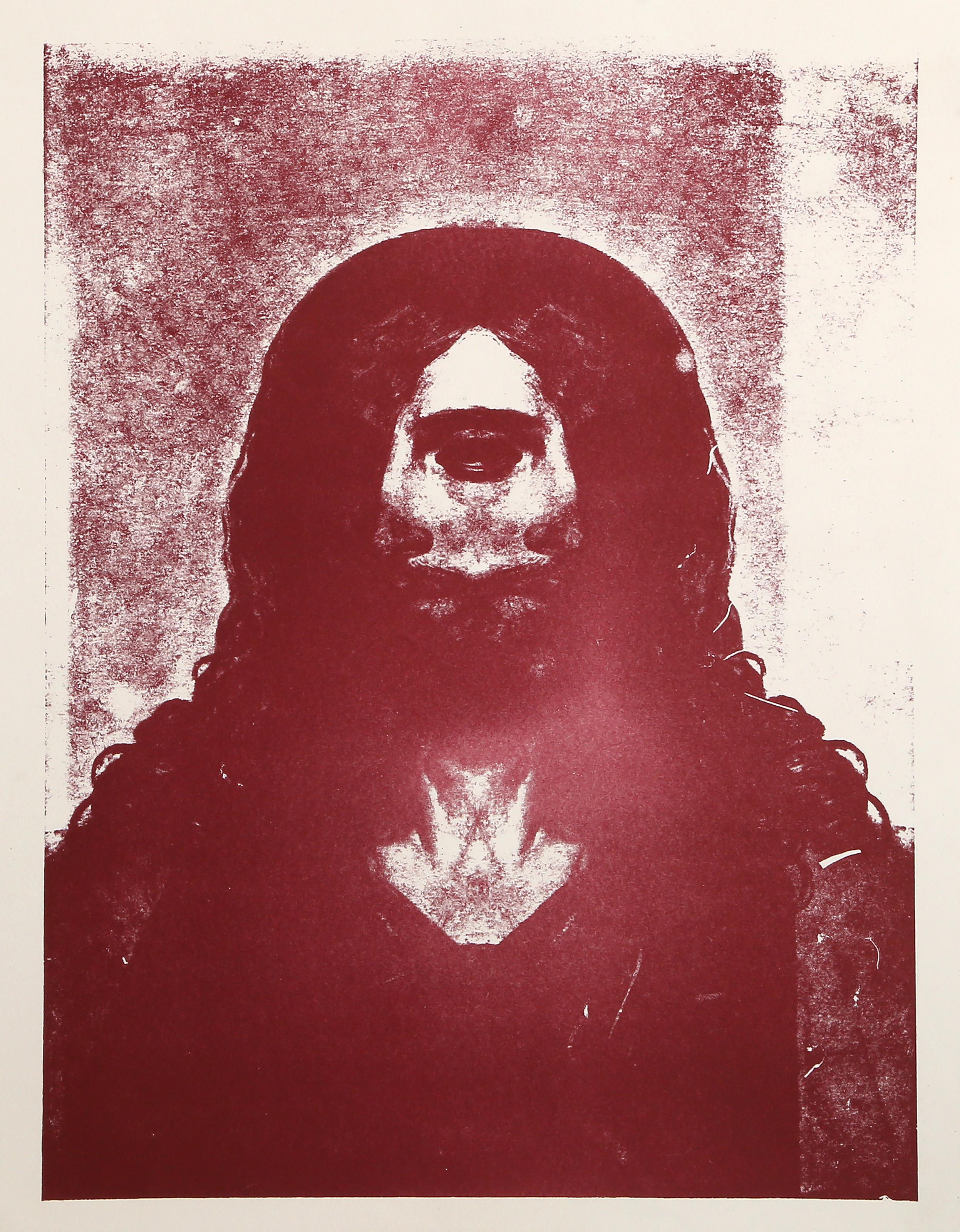 Komar and Melamid (Vitaly Komar and Alexander Melamid), Russian (1943/5 - ) - Jesus in Motion, Year:  1990, Medium:  Screenprint, signed, numbered and dated in pencil, Edition:  TP, Image Size:  24 x 17.75 inches, Size:  31 x 25.75 in. (78.74 x