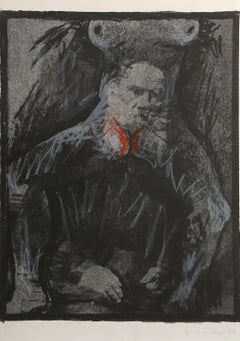 Peace II , Conceptual Hand-Colored Monoprint Screenprint by Komar 
Melamid