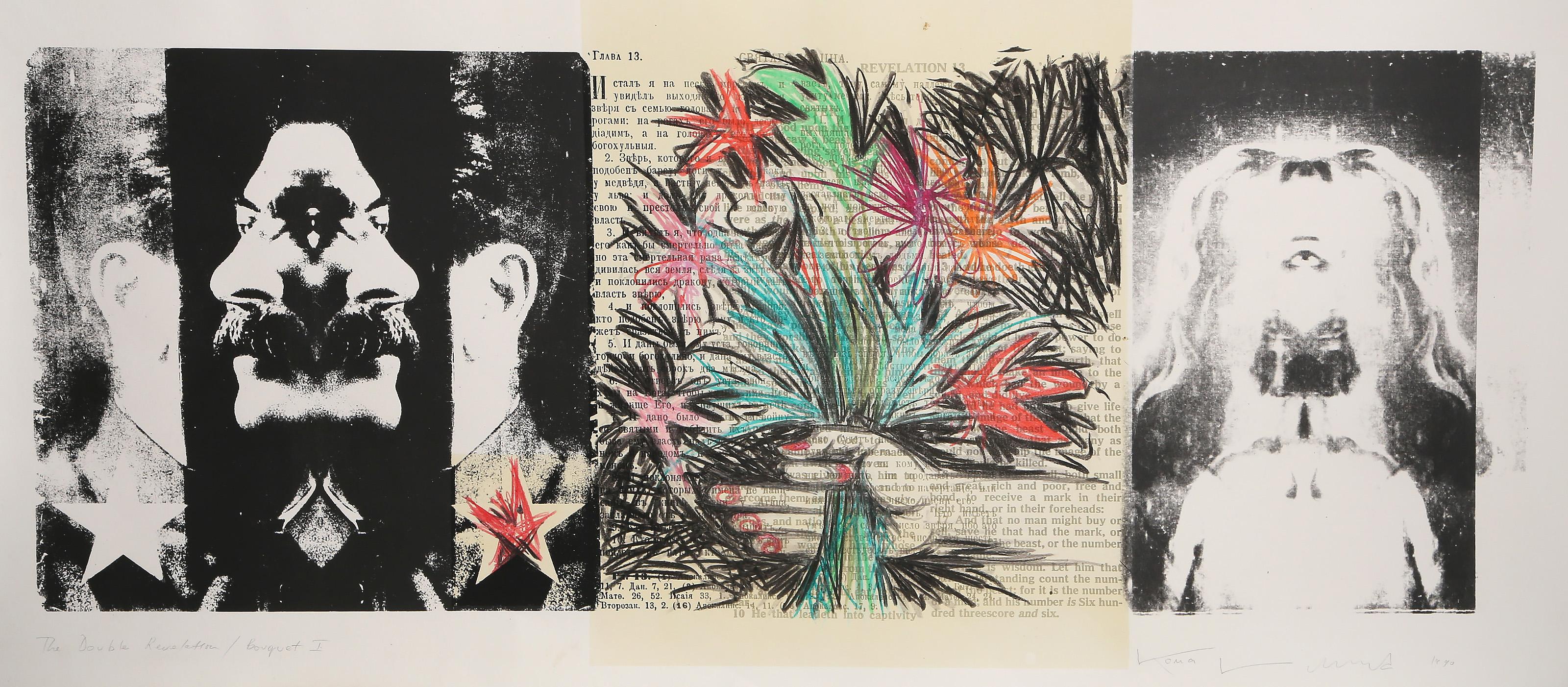 The Double Revelation/Bouquet I, Conceptual Screenprint by Komar & Melamid