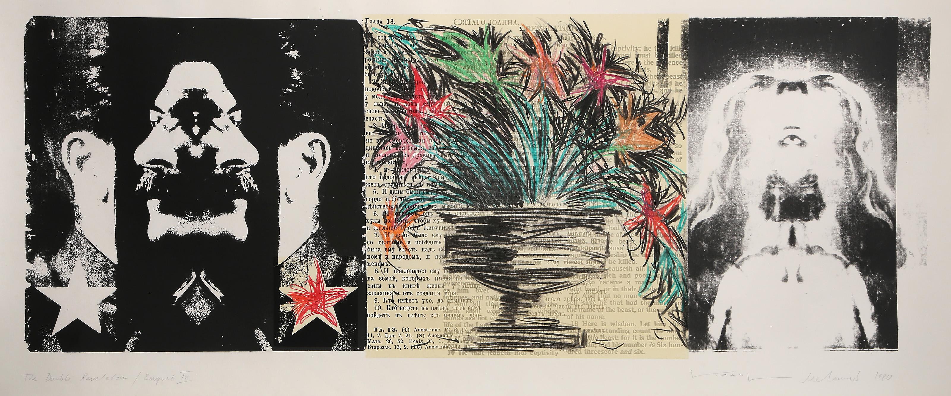 The Double Revelation/Bouquet IV, Conceptual Screenprint by Komar & Melamid