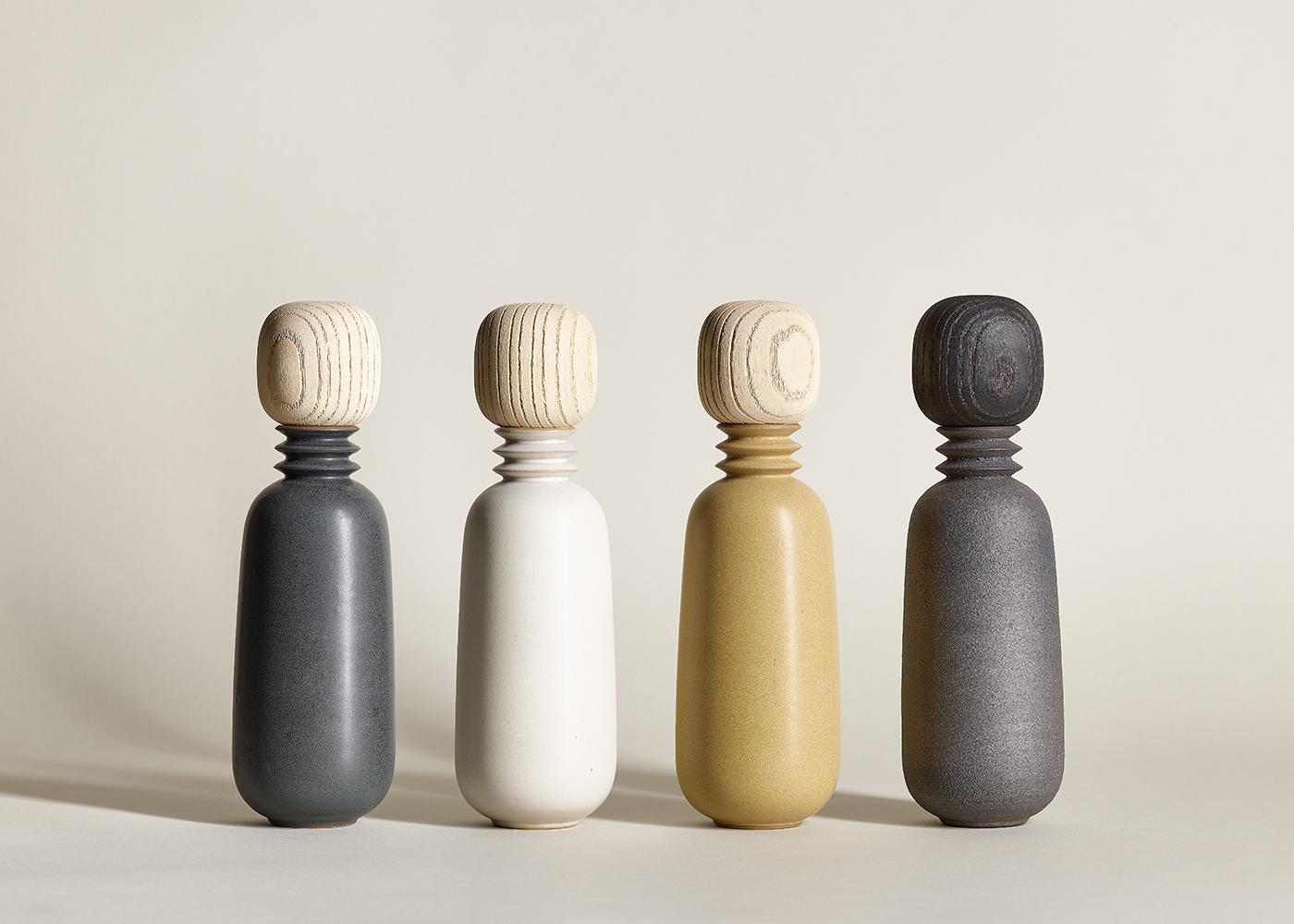 Kombu, Carafe Teacup Set, Slip Cast Ceramic, N/O Service Collection For Sale 2