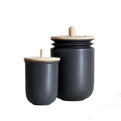 Kombu, Jars, Set of 2, Slip Cast Ceramic, N/O Service Collection