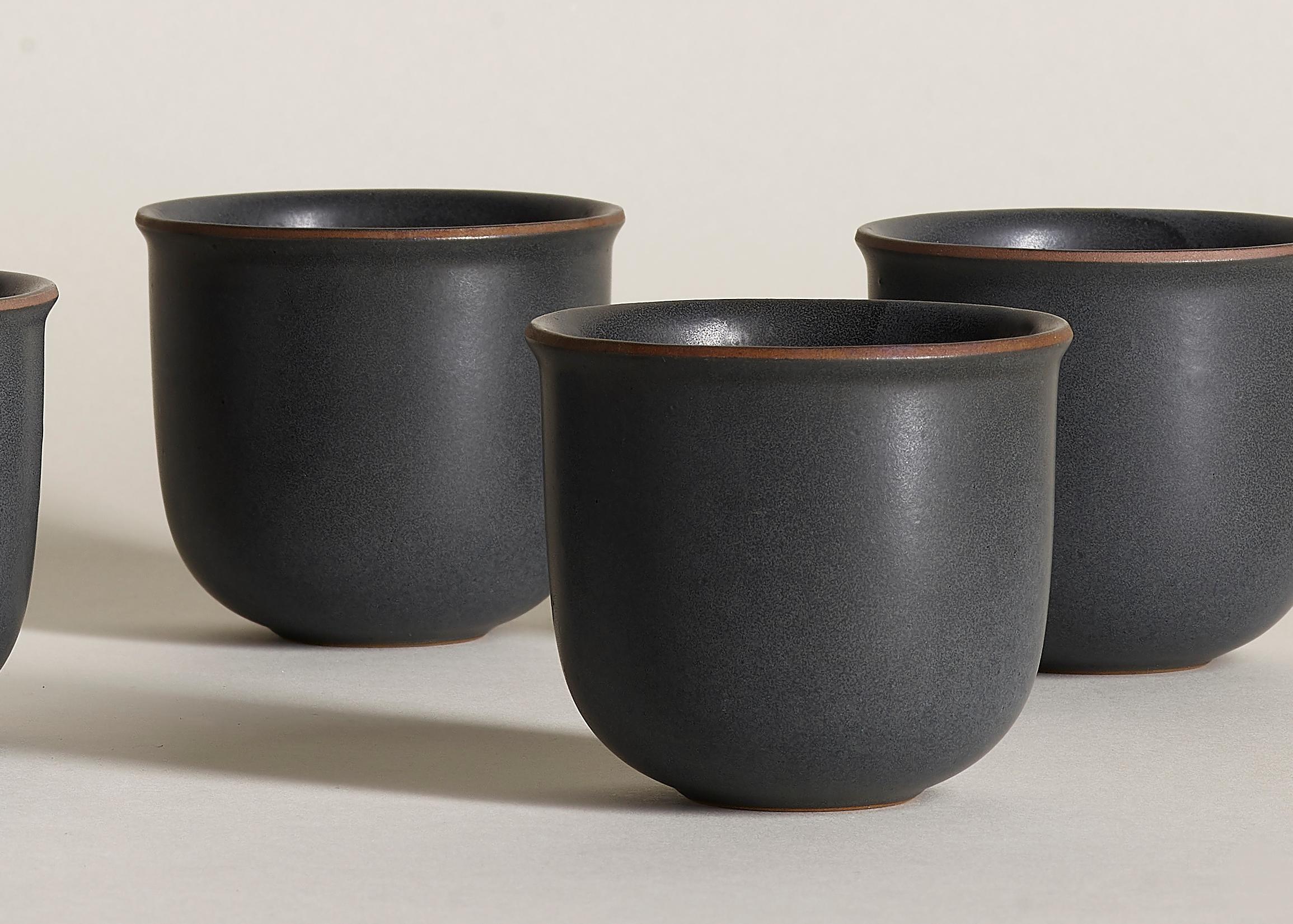 Other Kombu, Teacups, Set of 6, Slip Cast Ceramic, N/O Service Collection For Sale