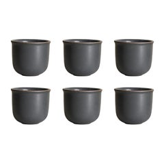 Kombu, Teacups, Set of 6, Slip Cast Ceramic, N/O Service Collection