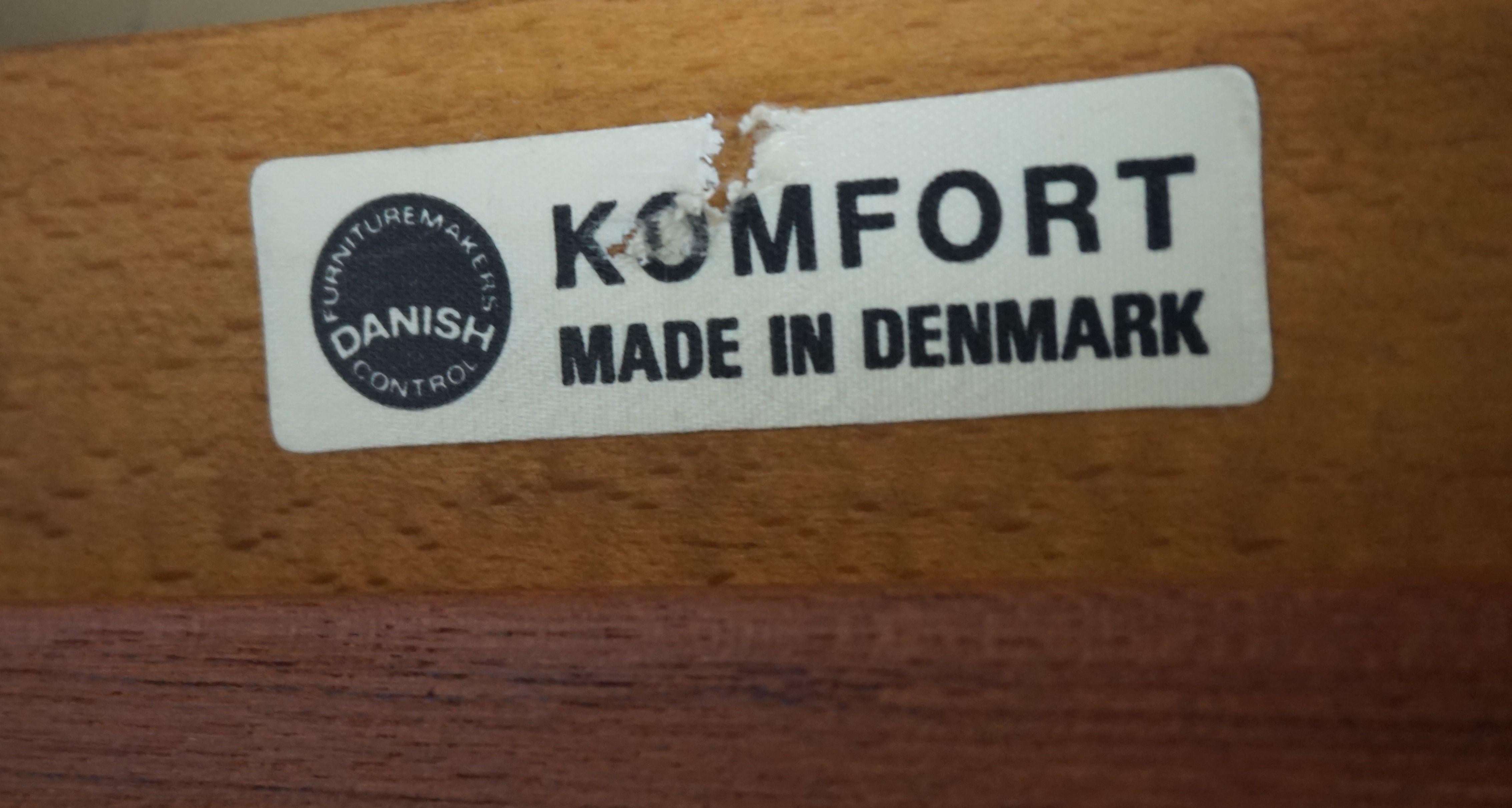 Sofá Komfort de 3 plazas en piel de Arne Wahl Iversen, 1960 en venta 6