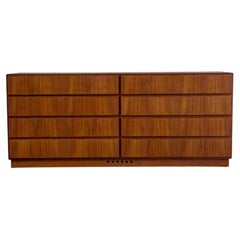 Komfort Furniture 8 Drawer Wooden Dresser Lowboy Teak Wood Denmark MCM 1970s