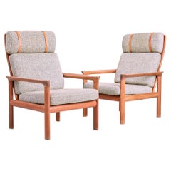 Komfort High Back Borneo Armchairs, Sven Ellekaer, Denmark, 1960s