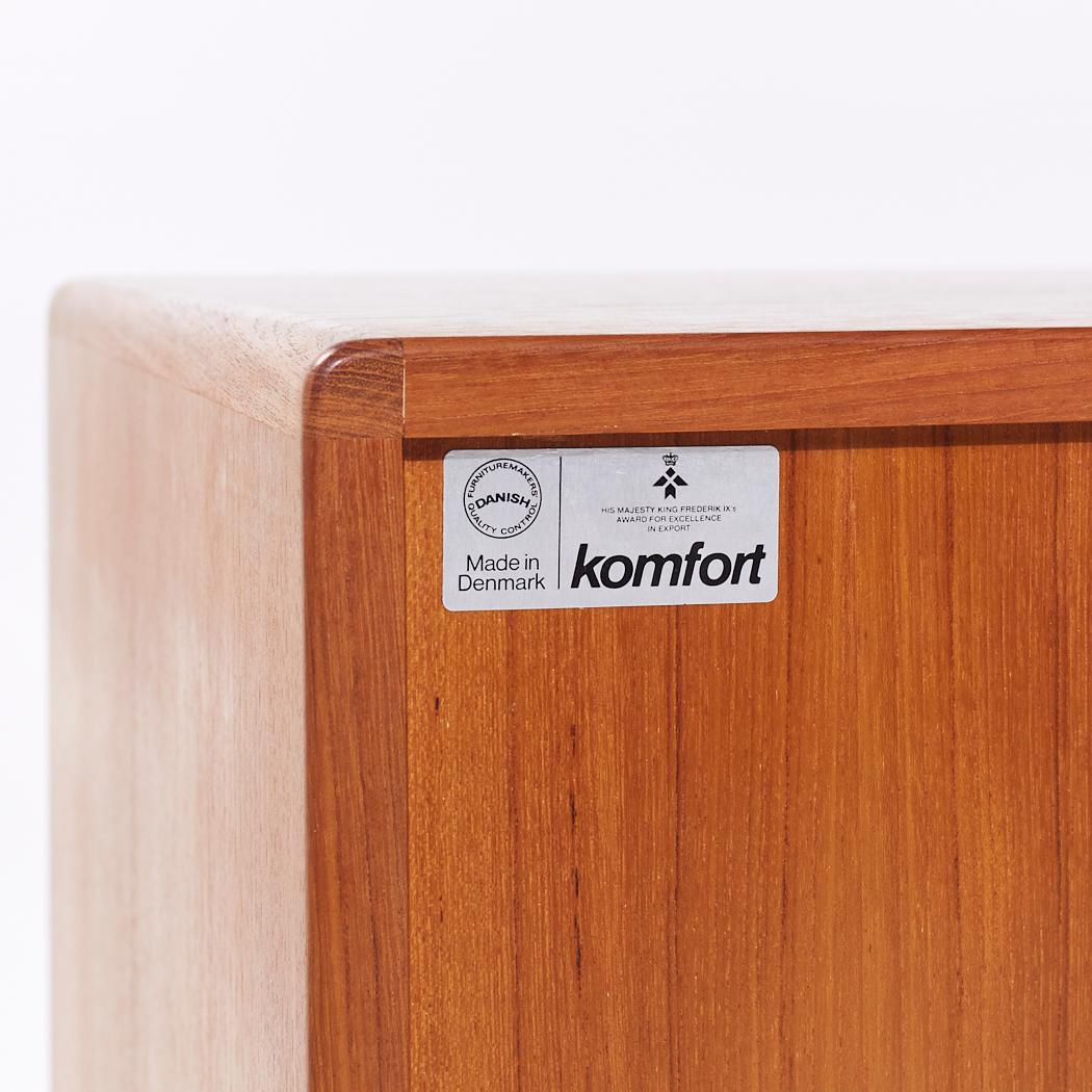 Komfort Mid Century Danish Teak 12 Drawer Lowboy Dresser For Sale 4