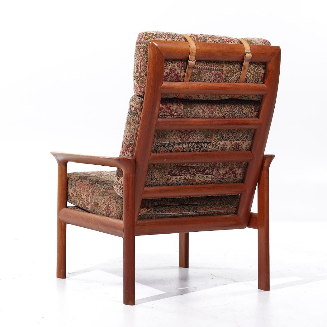 Upholstery Komfort Mid Century Danish Teak Lounge Chair For Sale