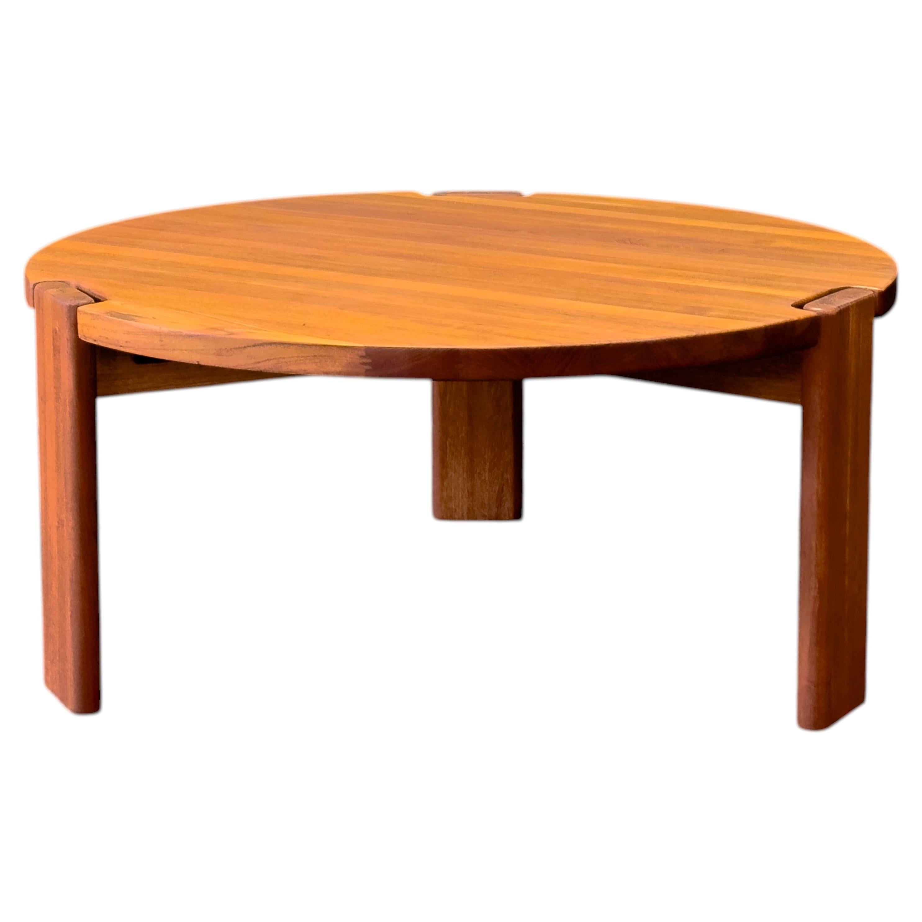 Komfort Round Teak Coffee Table For Sale