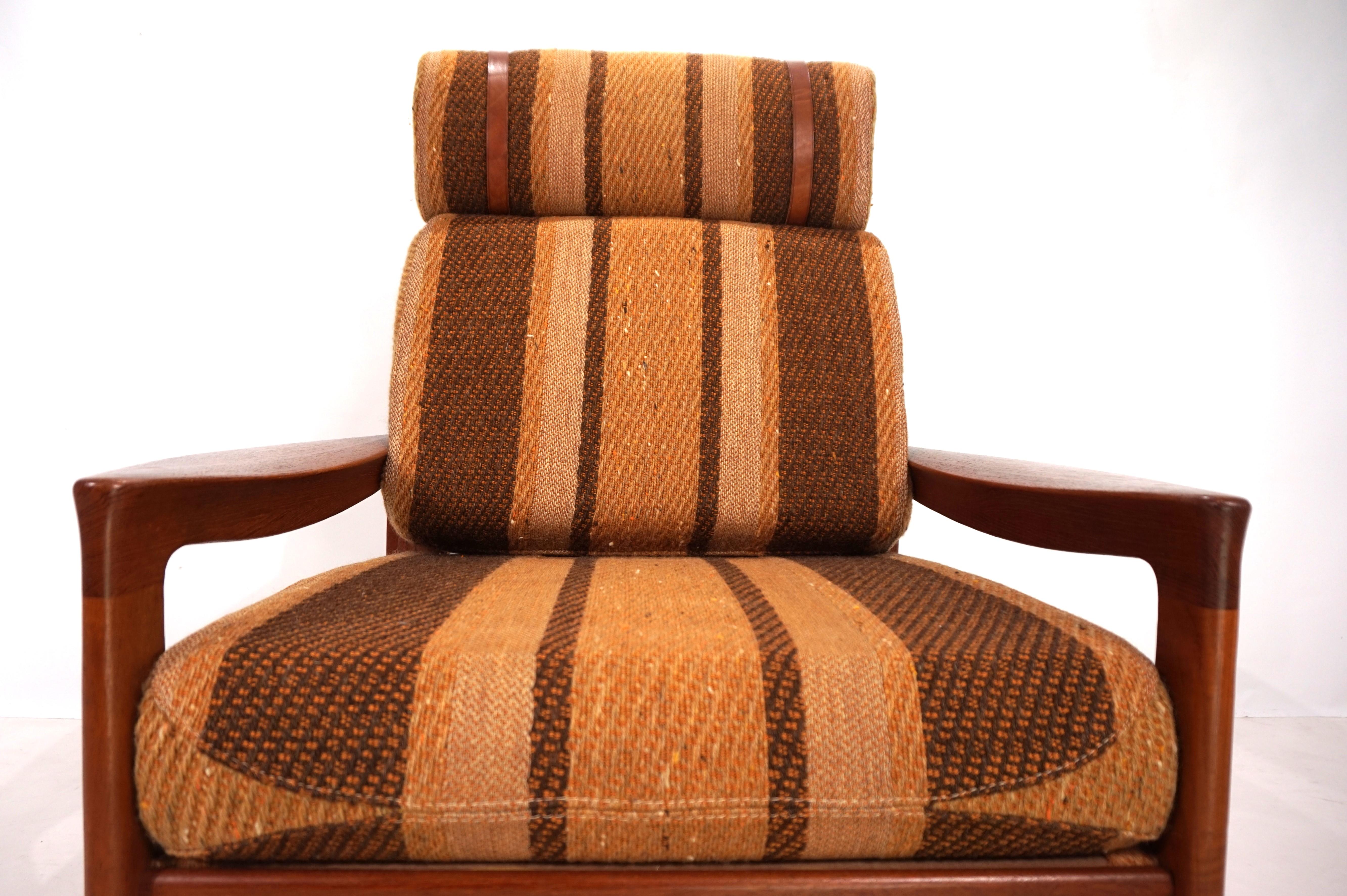 Sillón Komfort de teca de Arne Wahl Iversen, 1960 mediados del siglo XX en venta