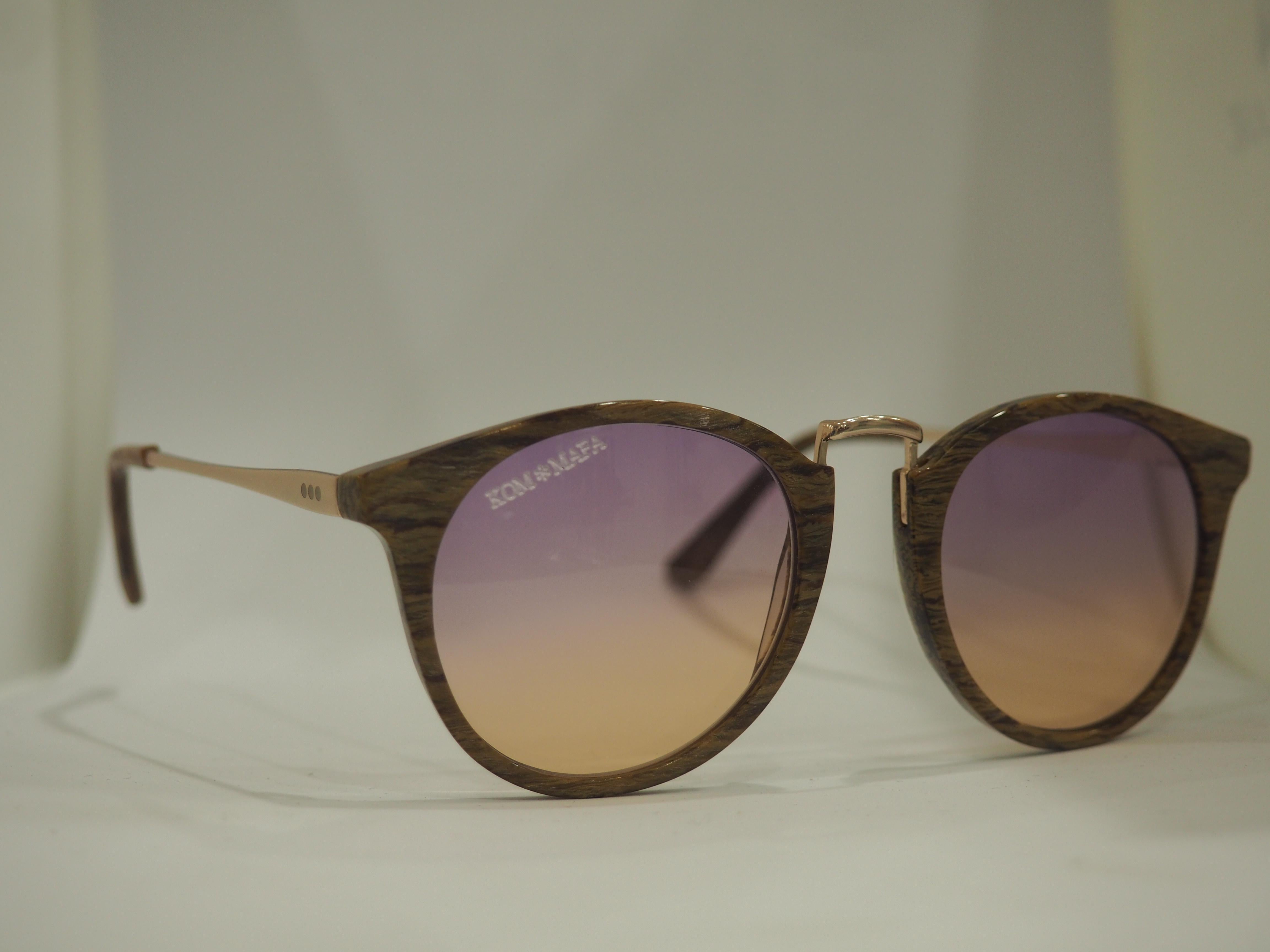 Brown Kommafa bicolour lens tortoise sunglasses