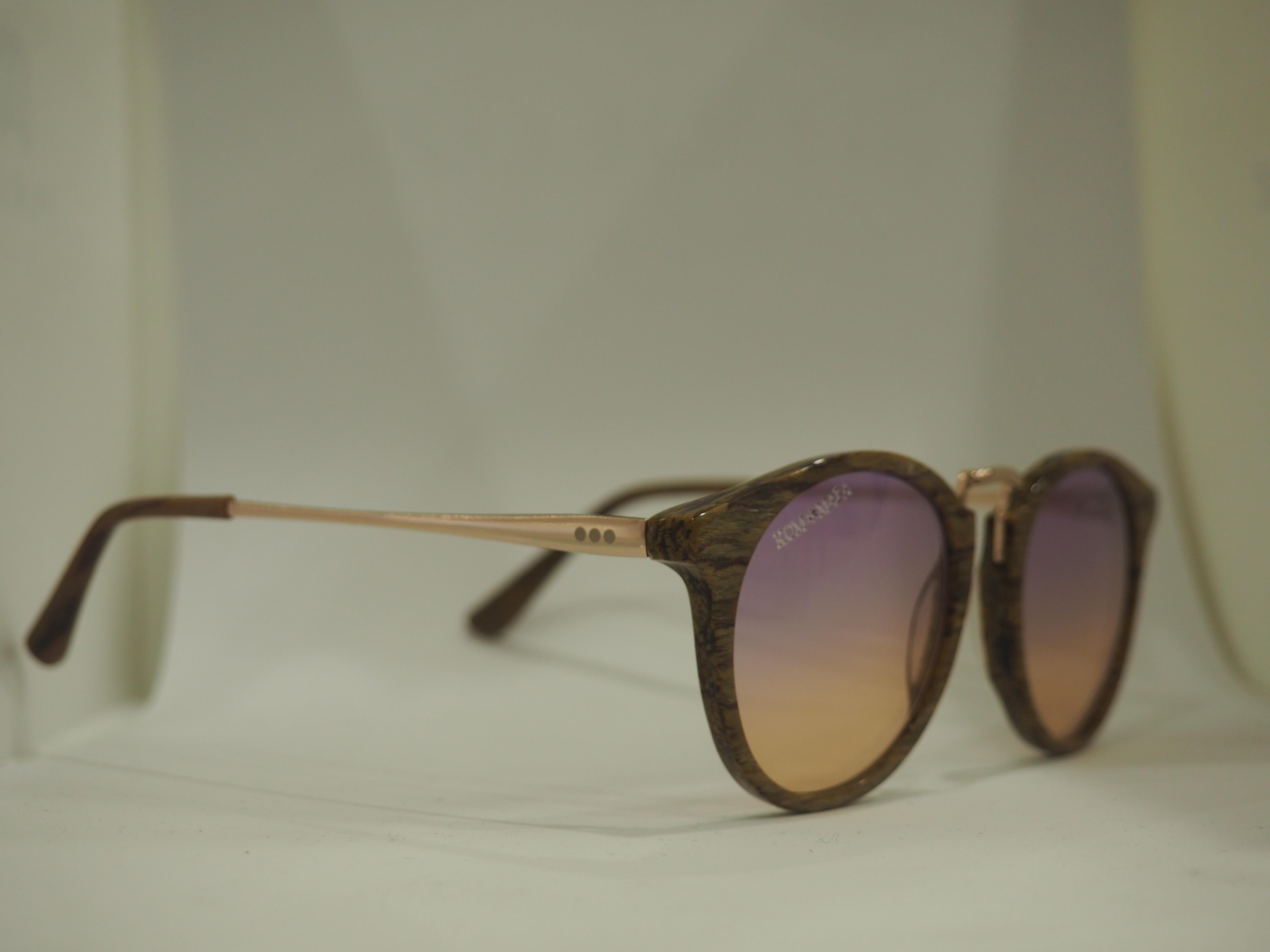 Women's or Men's Kommafa bicolour lens tortoise sunglasses