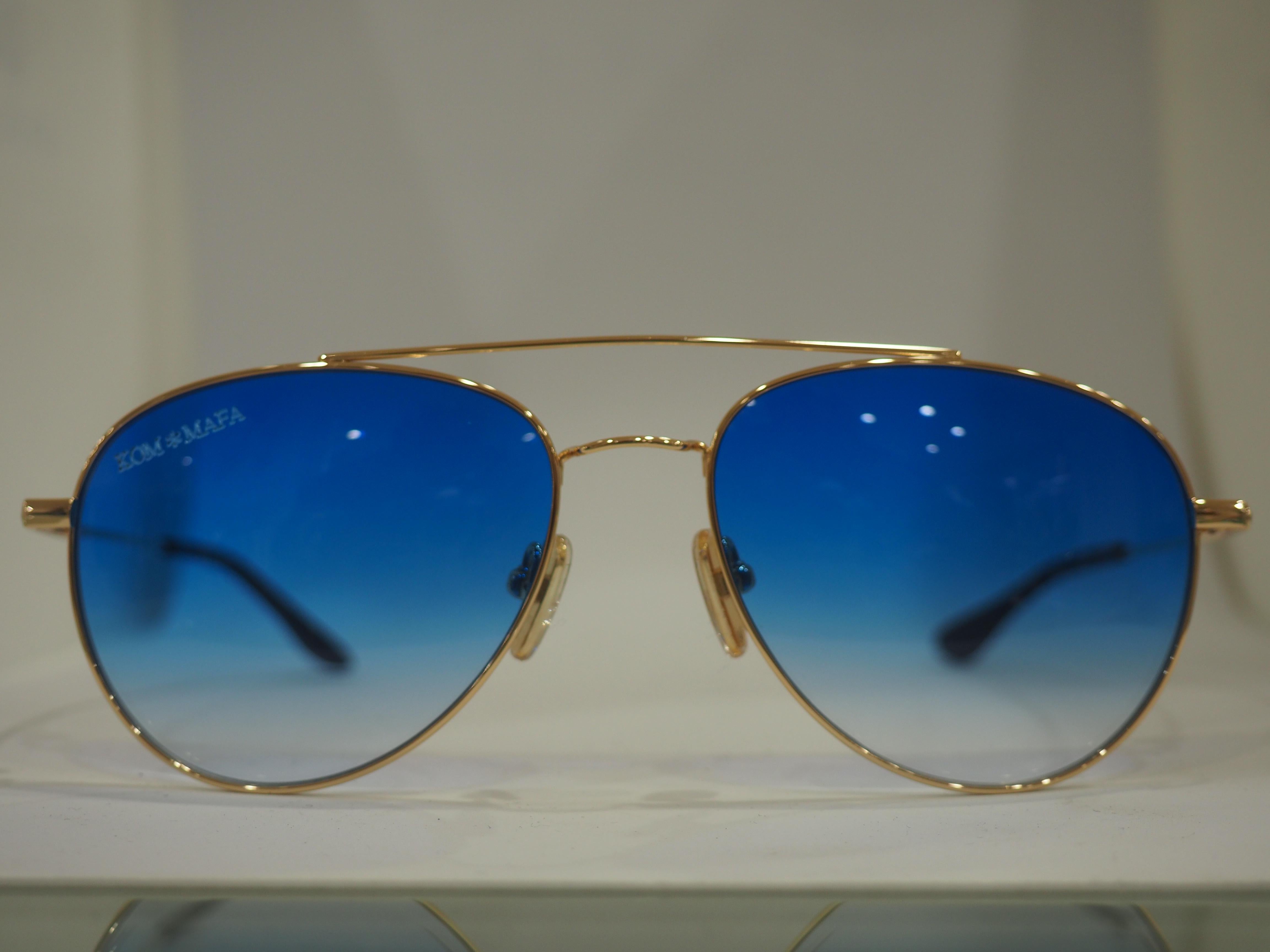 Kommafa blue lens sunglasses In New Condition In Capri, IT