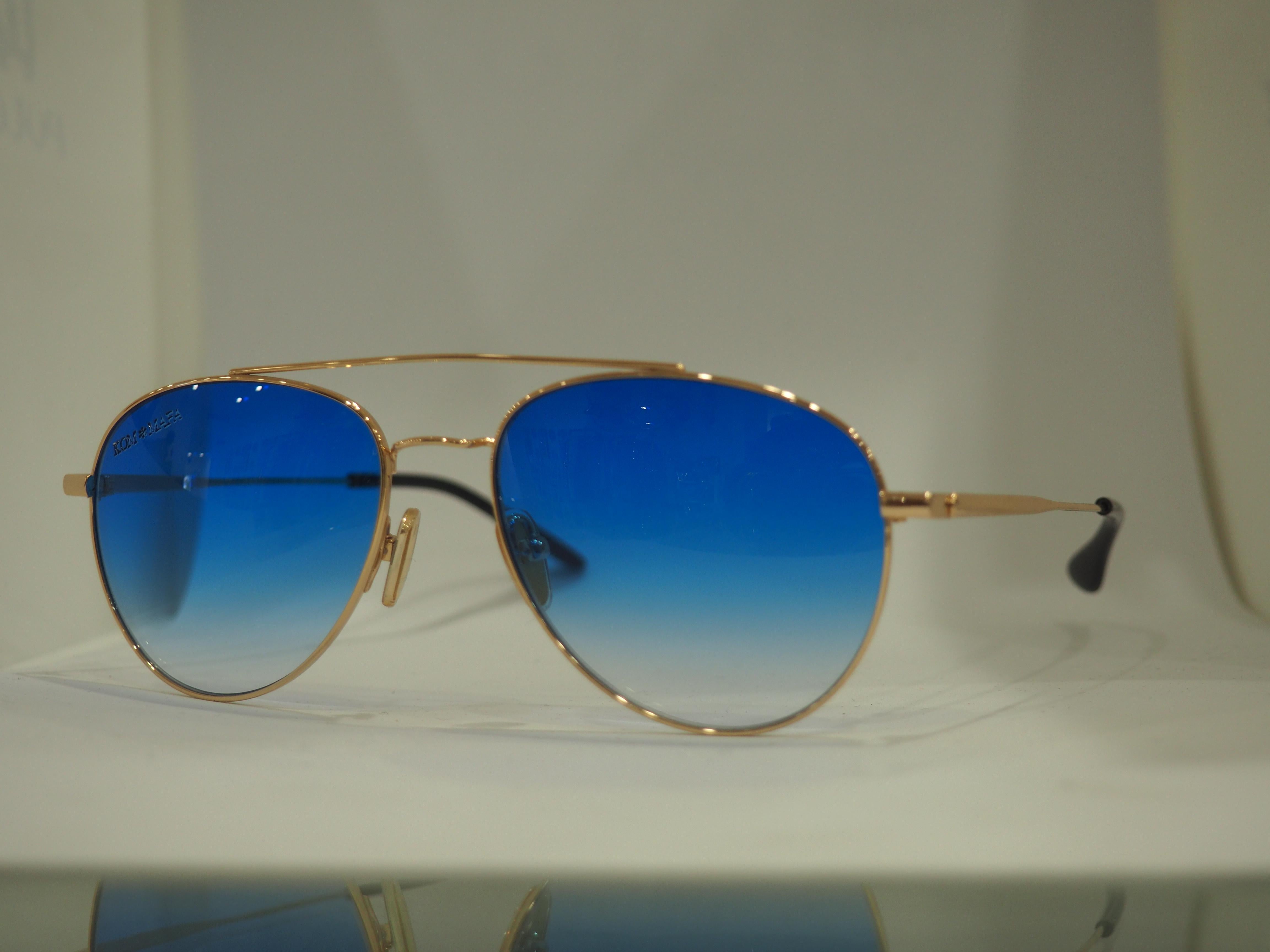 Women's or Men's Kommafa blue lens sunglasses