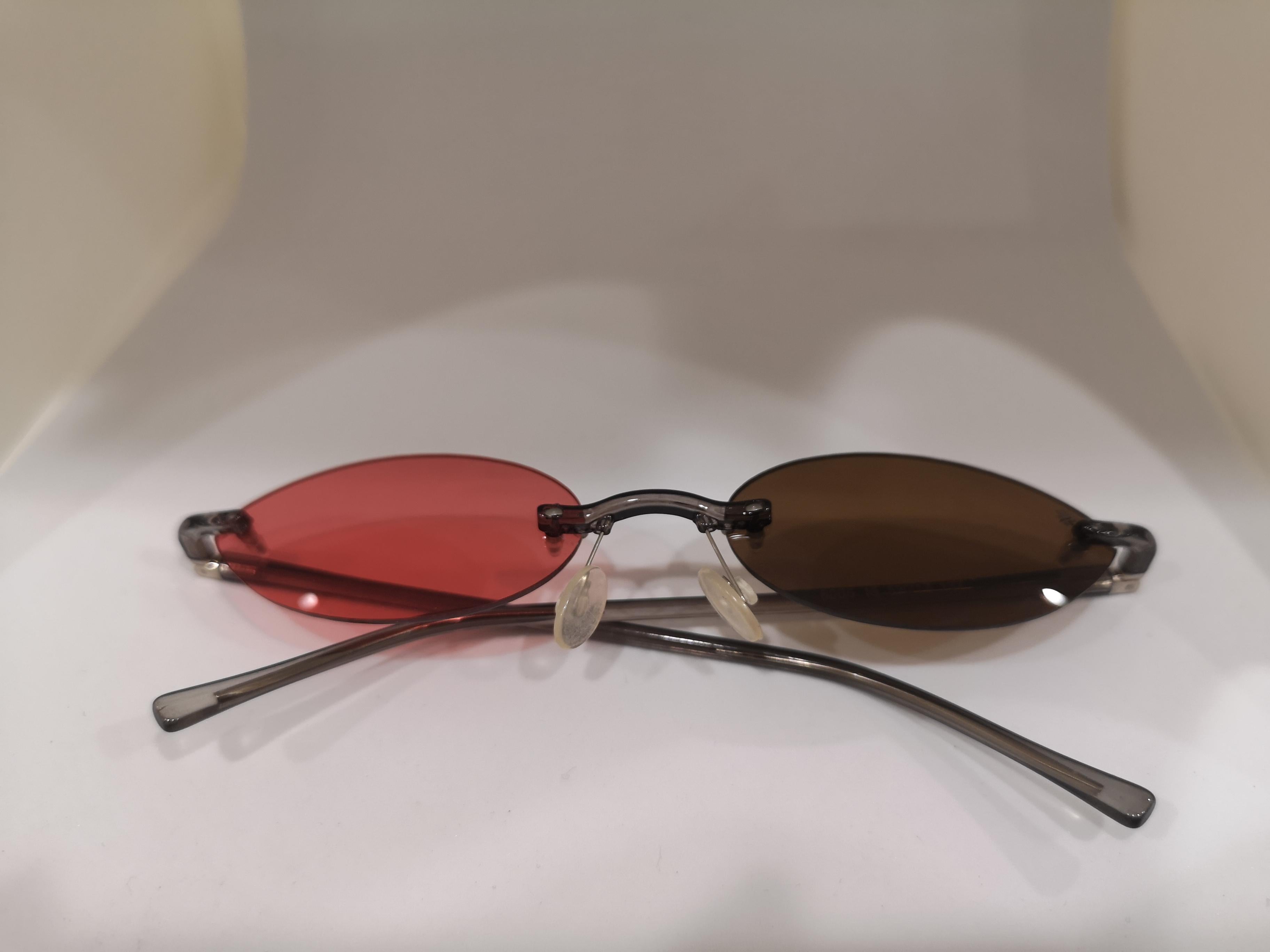 Kommafa brown red lens sunglasses 4