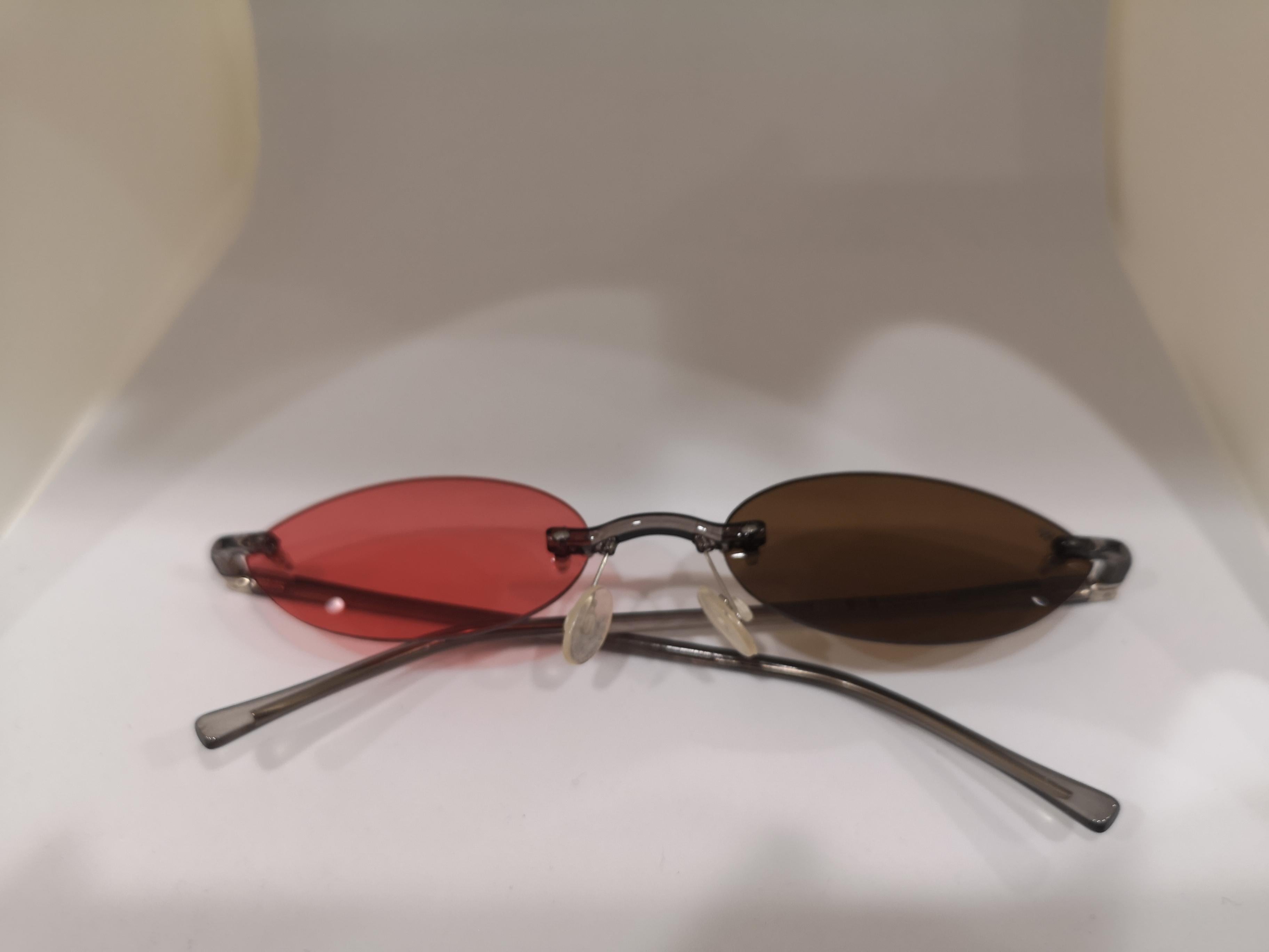 Kommafa brown red lens sunglasses 5