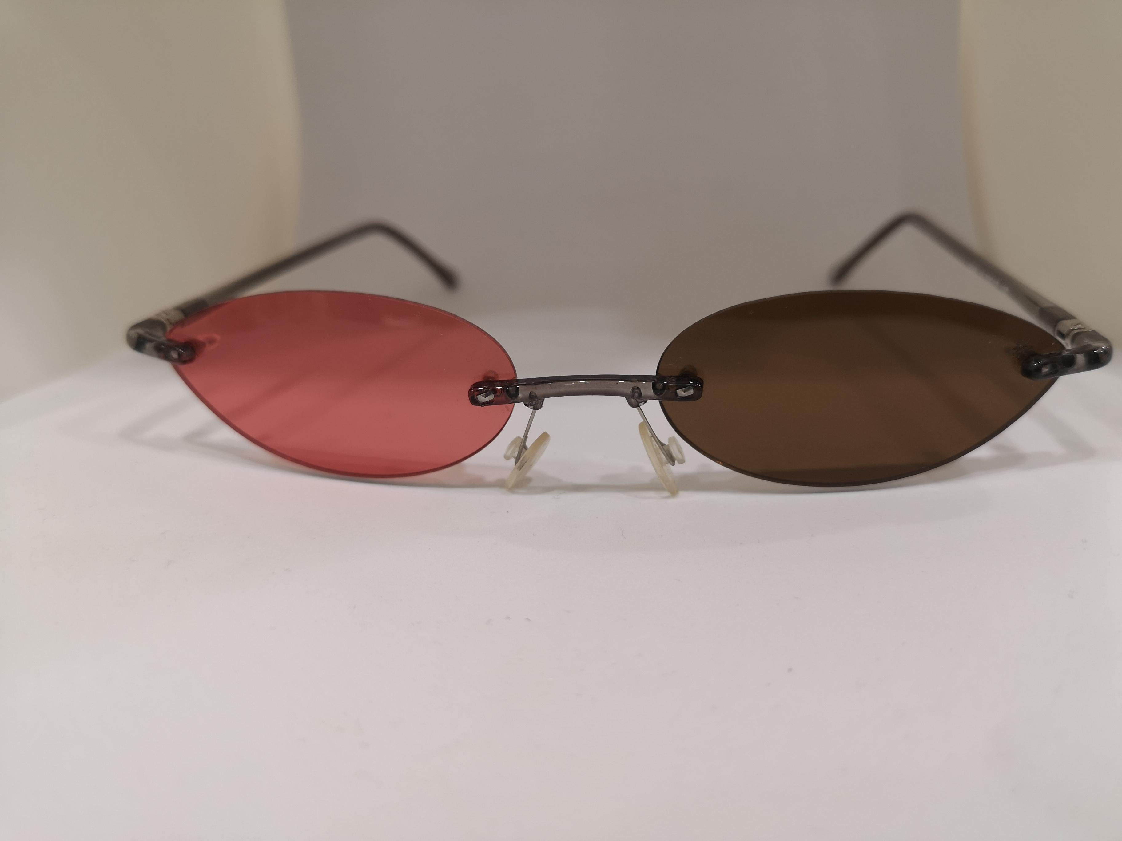Kommafa brown red lens sunglasses
totally handmade in italy 
unique piece