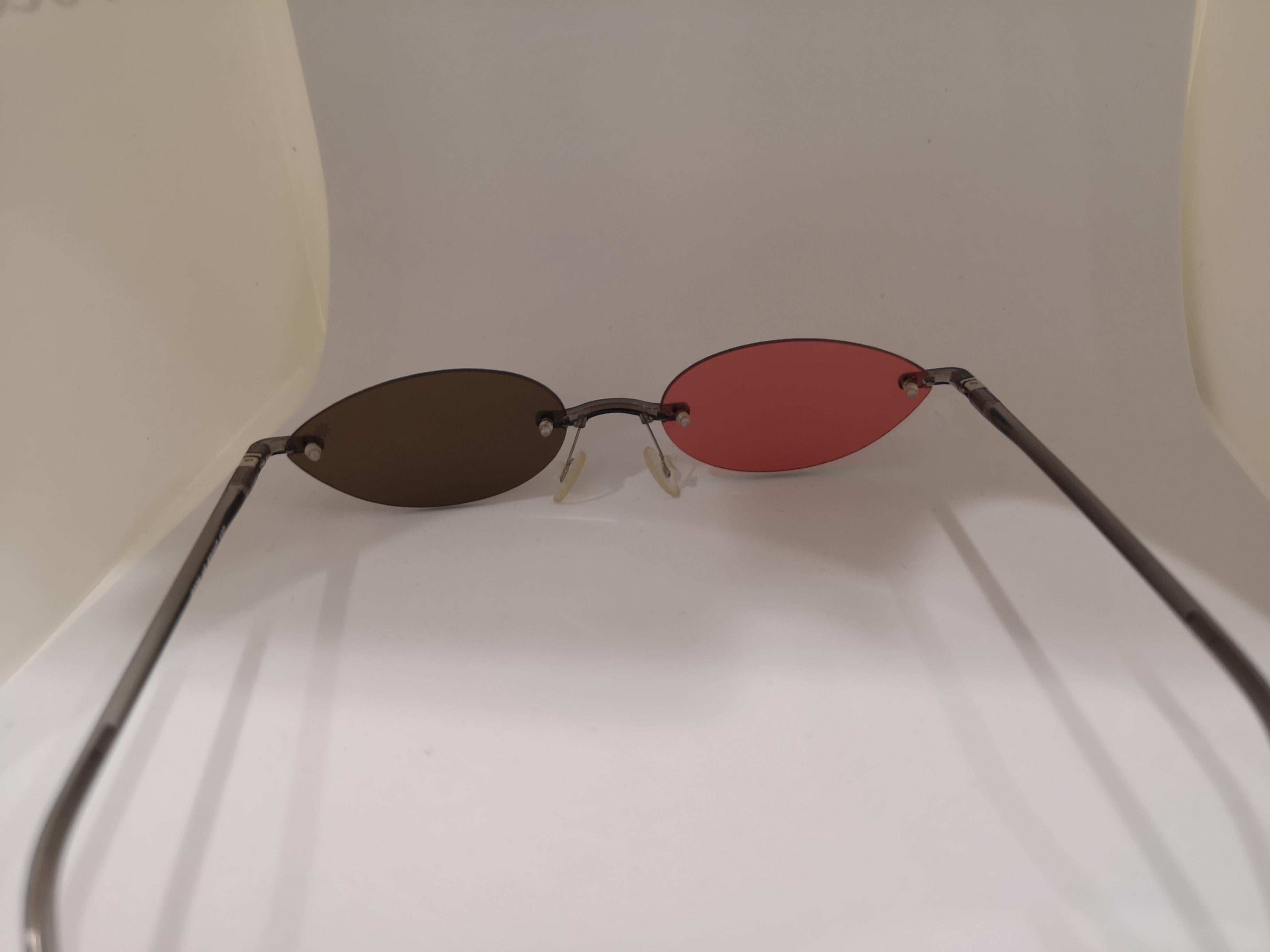 Kommafa brown red lens sunglasses In New Condition In Capri, IT