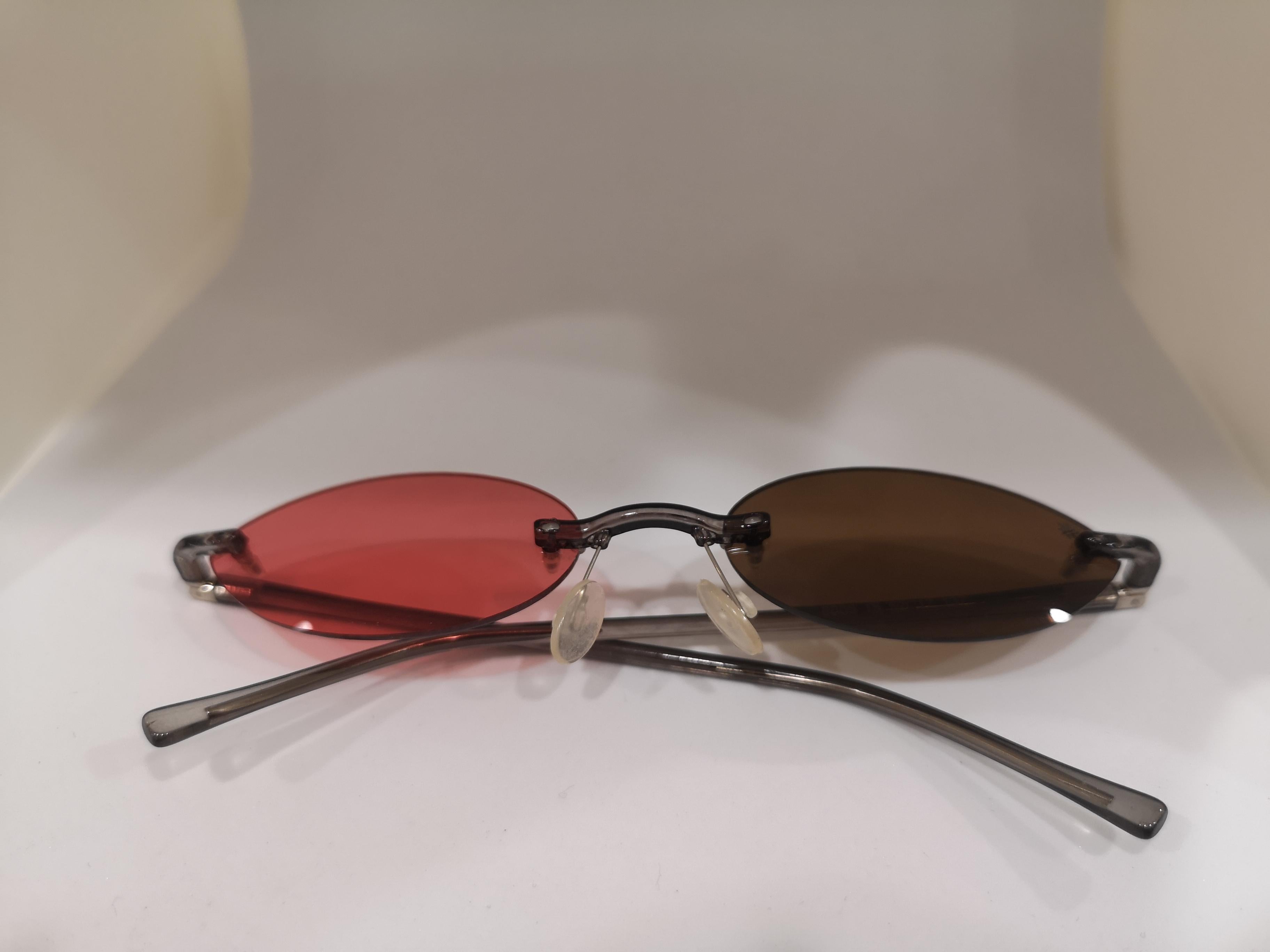 Kommafa brown red lens sunglasses 2