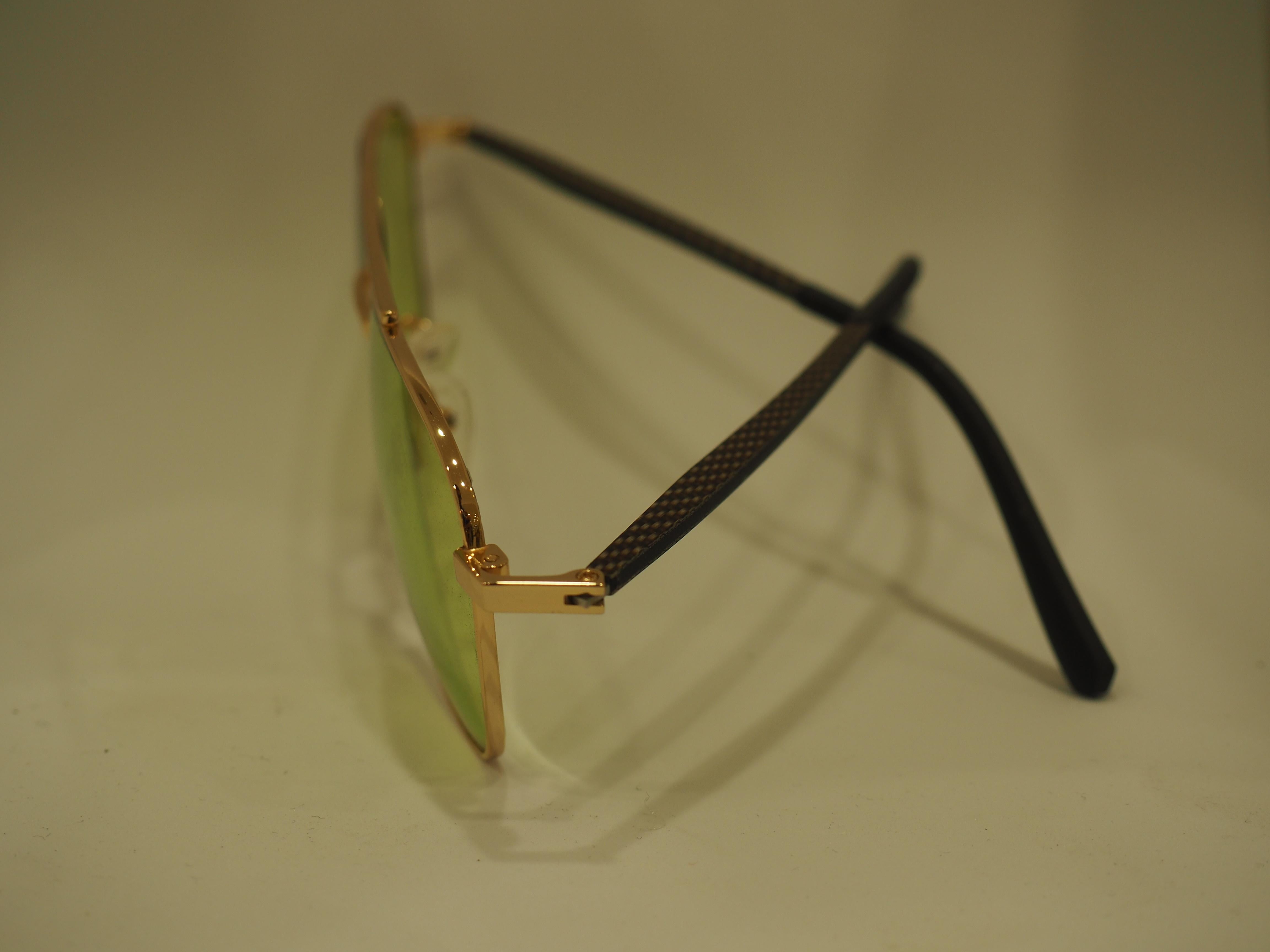 Kommafa green lenses sunglasses In New Condition In Capri, IT