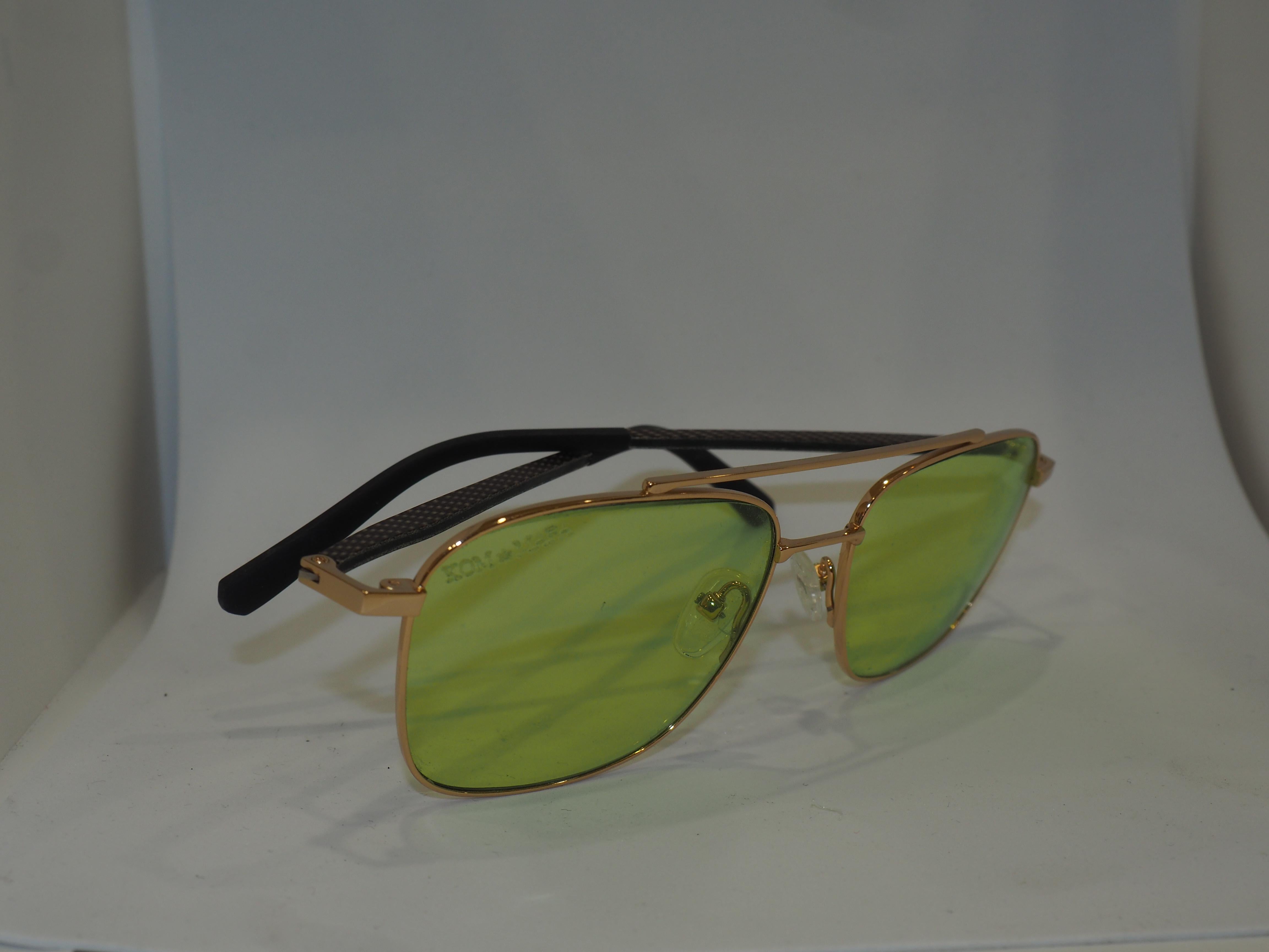 Kommafa green lenses sunglasses 4