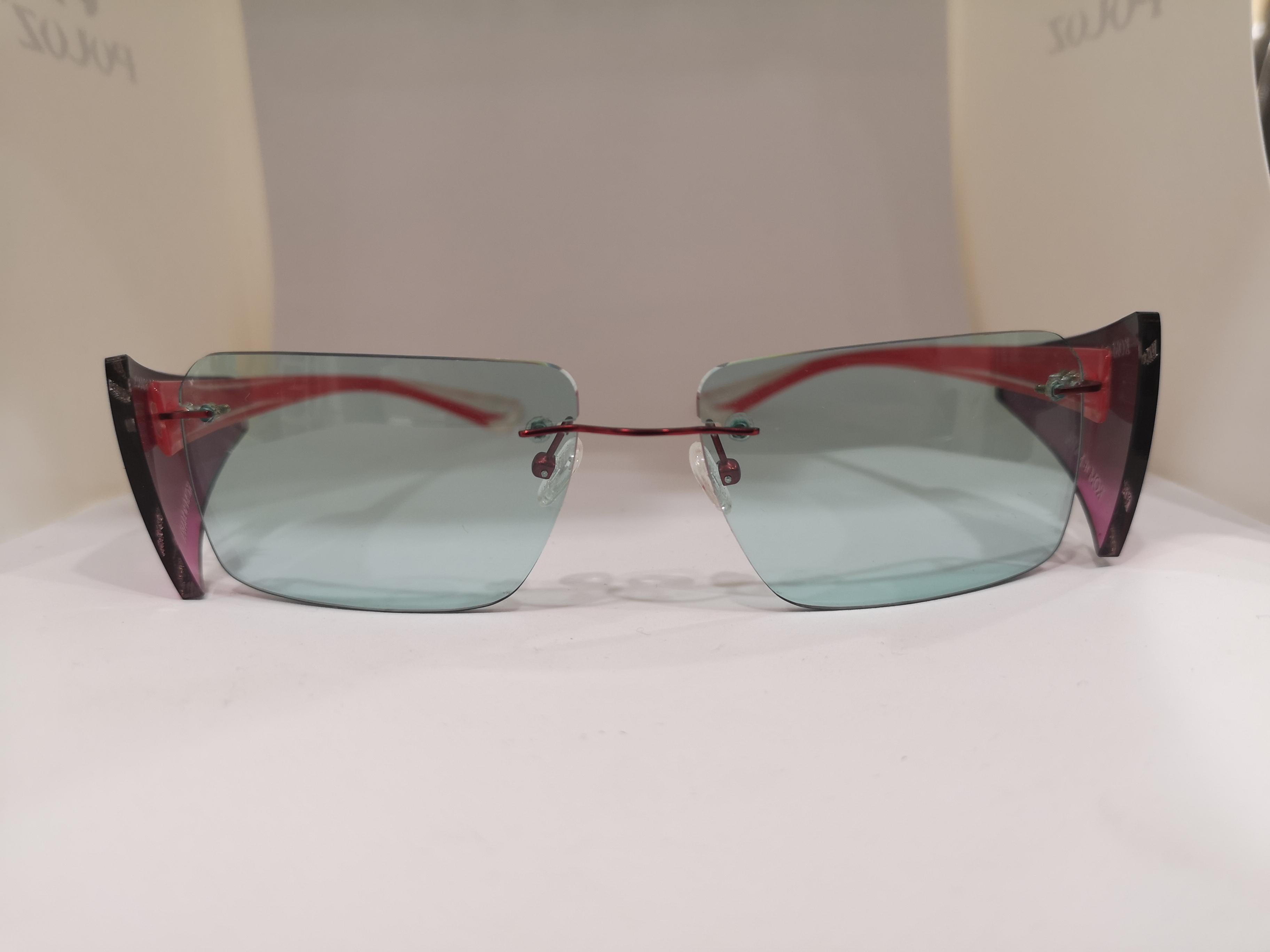 Kommafa  light blue lens multicoloured sunglasses In New Condition In Capri, IT