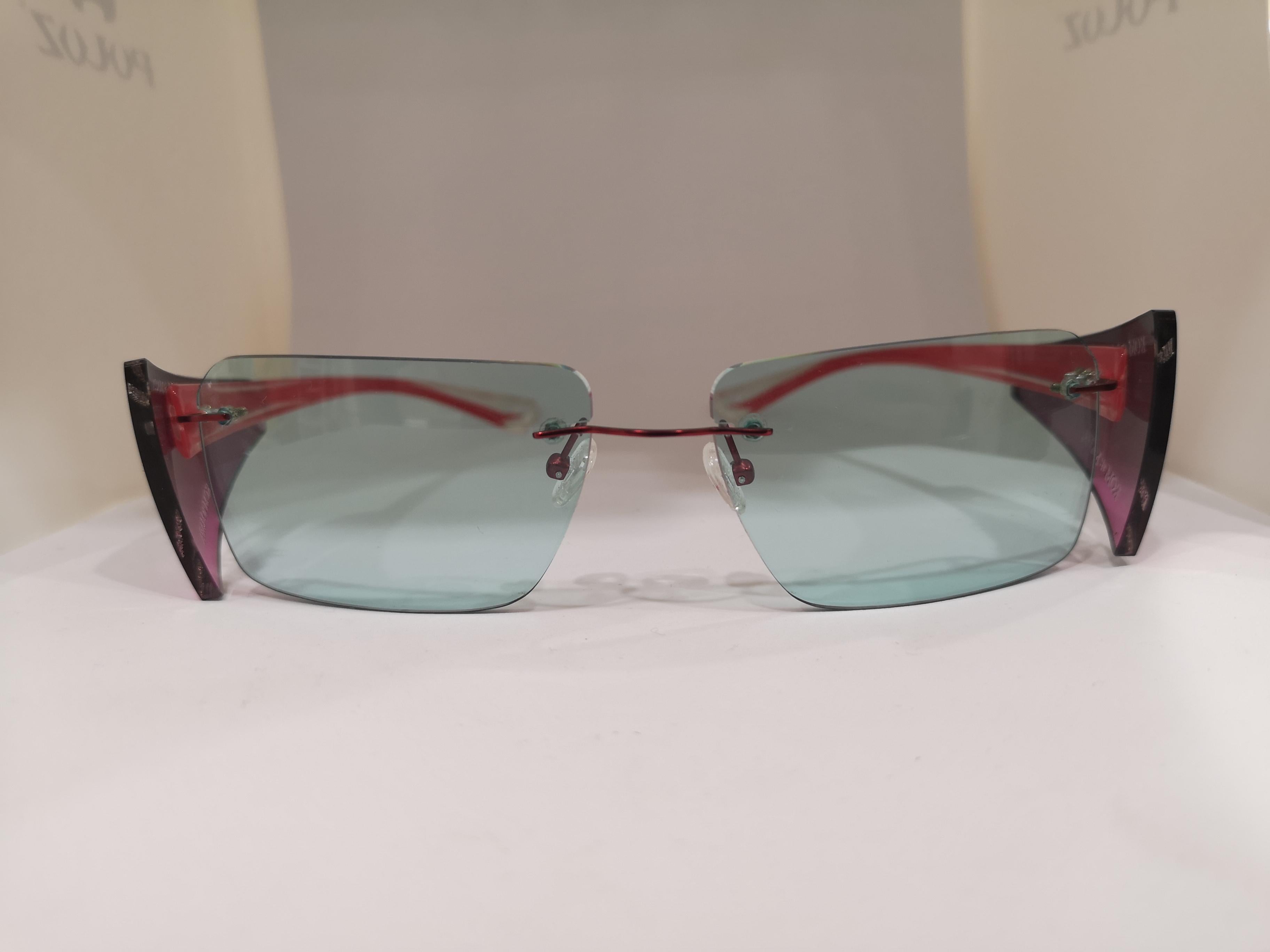 Women's or Men's Kommafa  light blue lens multicoloured sunglasses