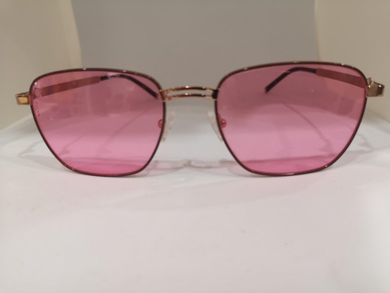 Kommafa pink lens sunglasses at 1stDibs