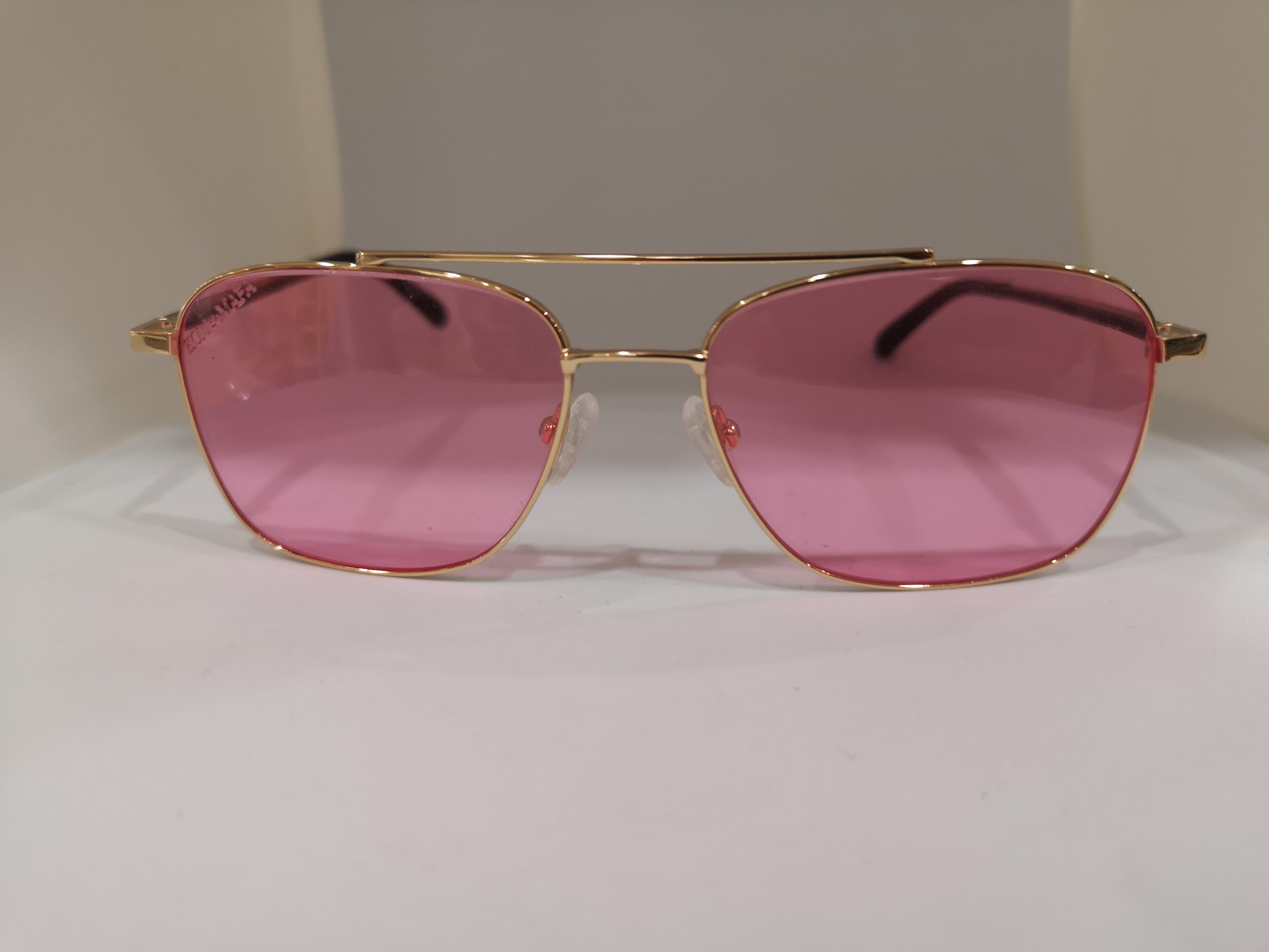 Kommafa pink lens sunglasses
totally handmade in italy 
unique piece