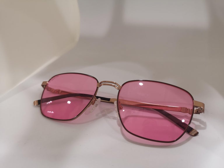 Kommafa pink lens sunglasses at 1stDibs