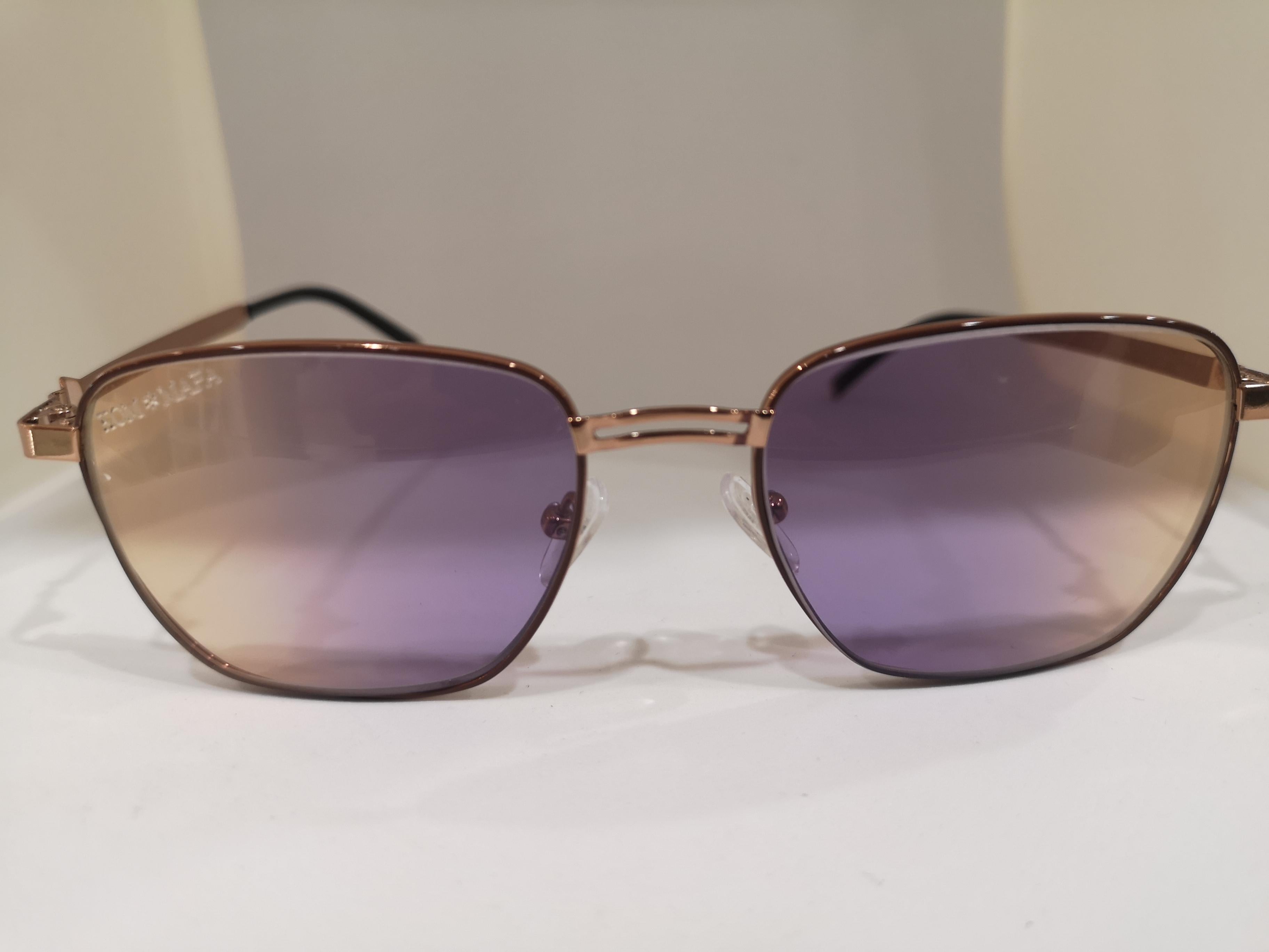 Women's or Men's Kommafa purple yellow lens sunglasses
