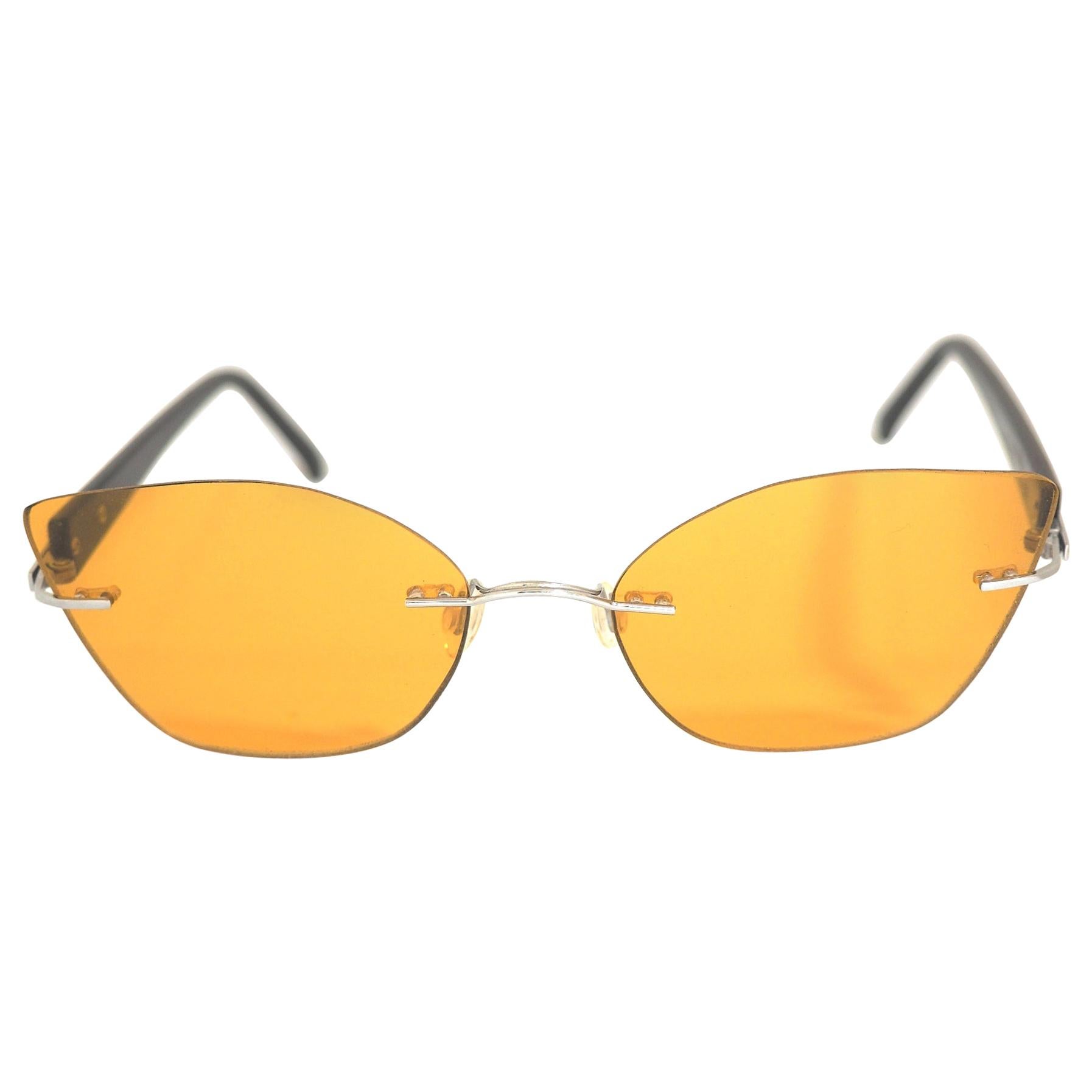 Halston Orange H400 47mis104 Sunglasses For Sale at 1stDibs